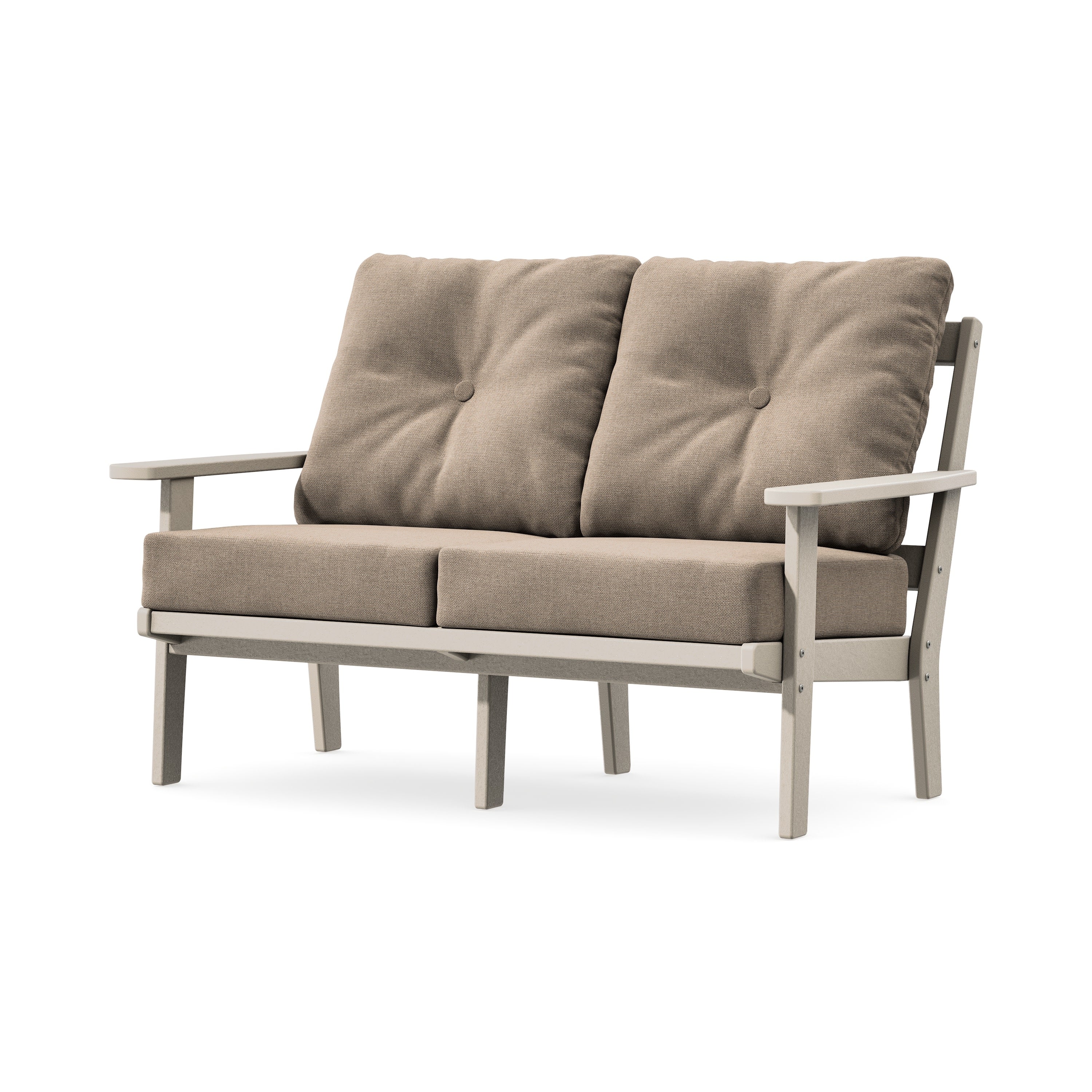Oxford Deep SeatingLoveseat in Sand / Spiced Burlap