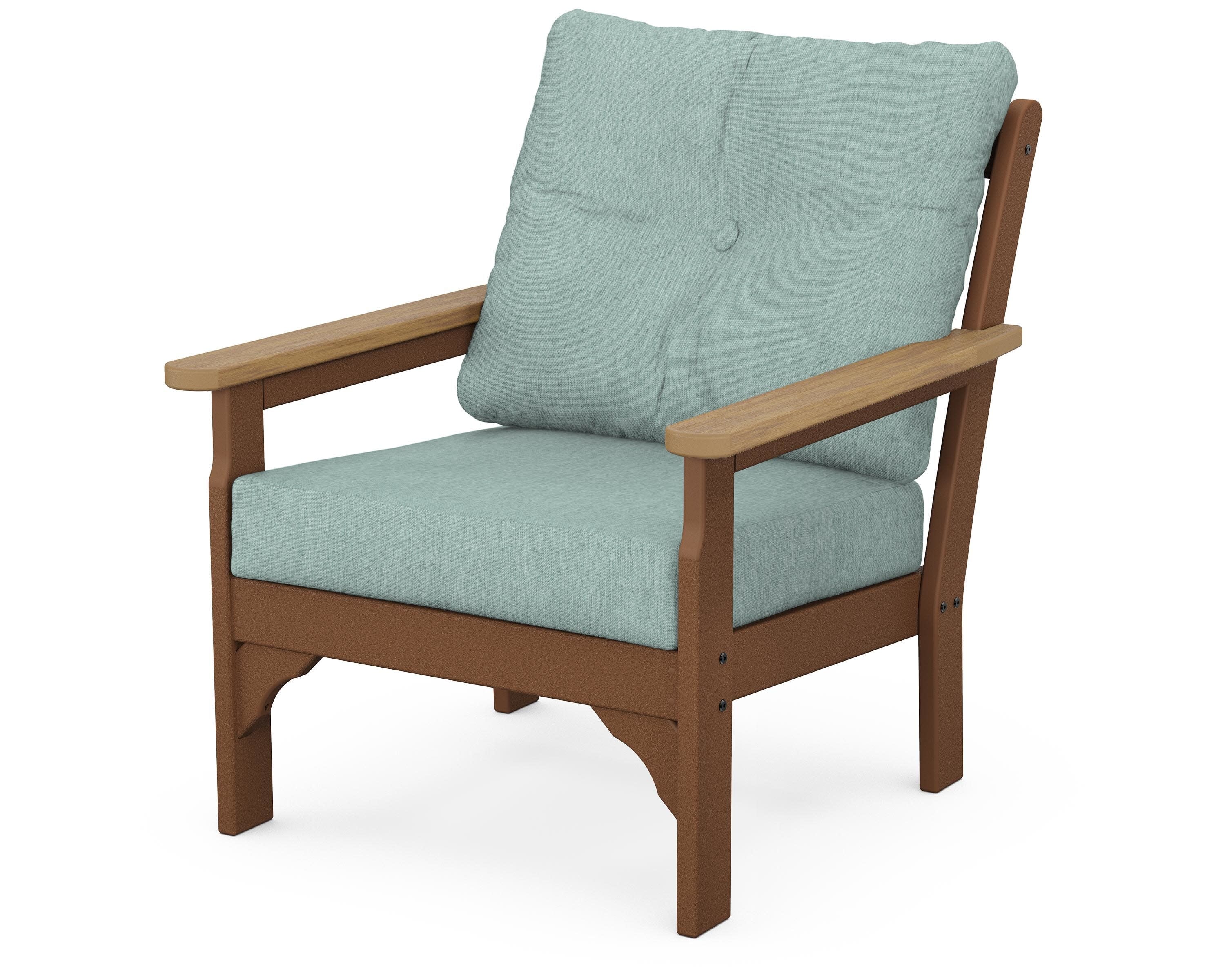 Vineyard Deep Seating Chair in Teak / Natural / Glacier Spa
