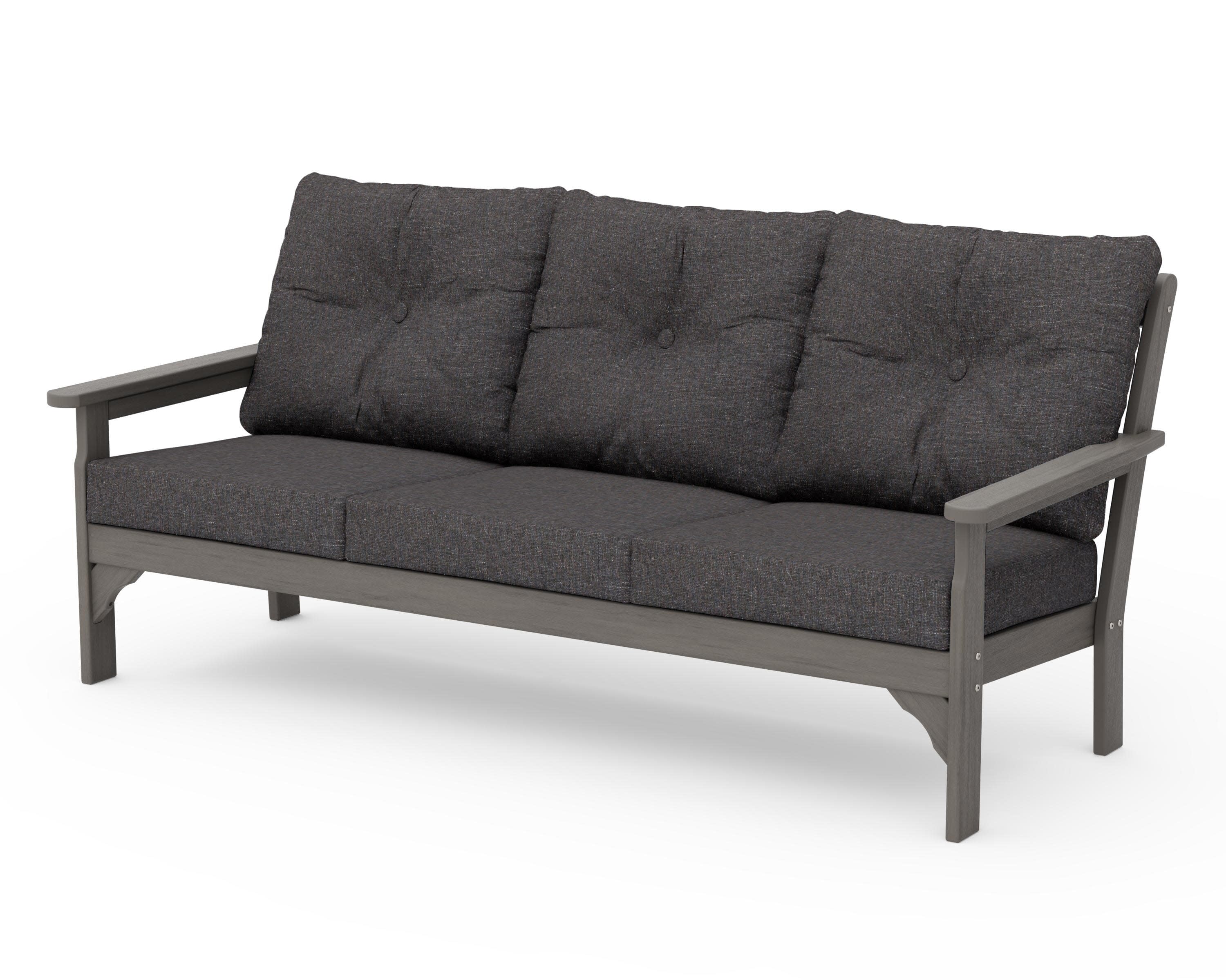 Vineyard Deep Seating Sofa in Driftwood / Ash Charcoal