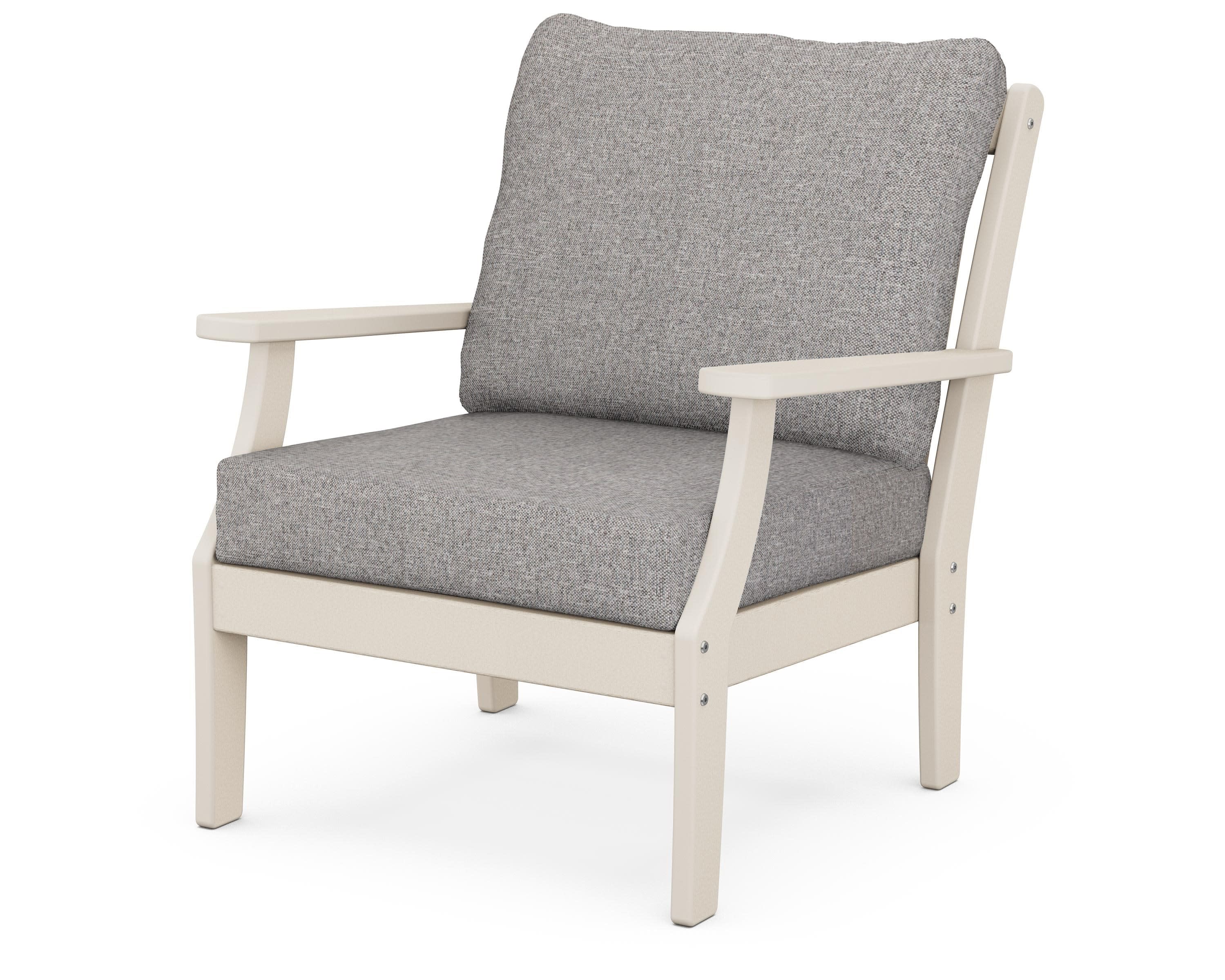 Braxton Deep Seating Chair in Sand / Grey Mist