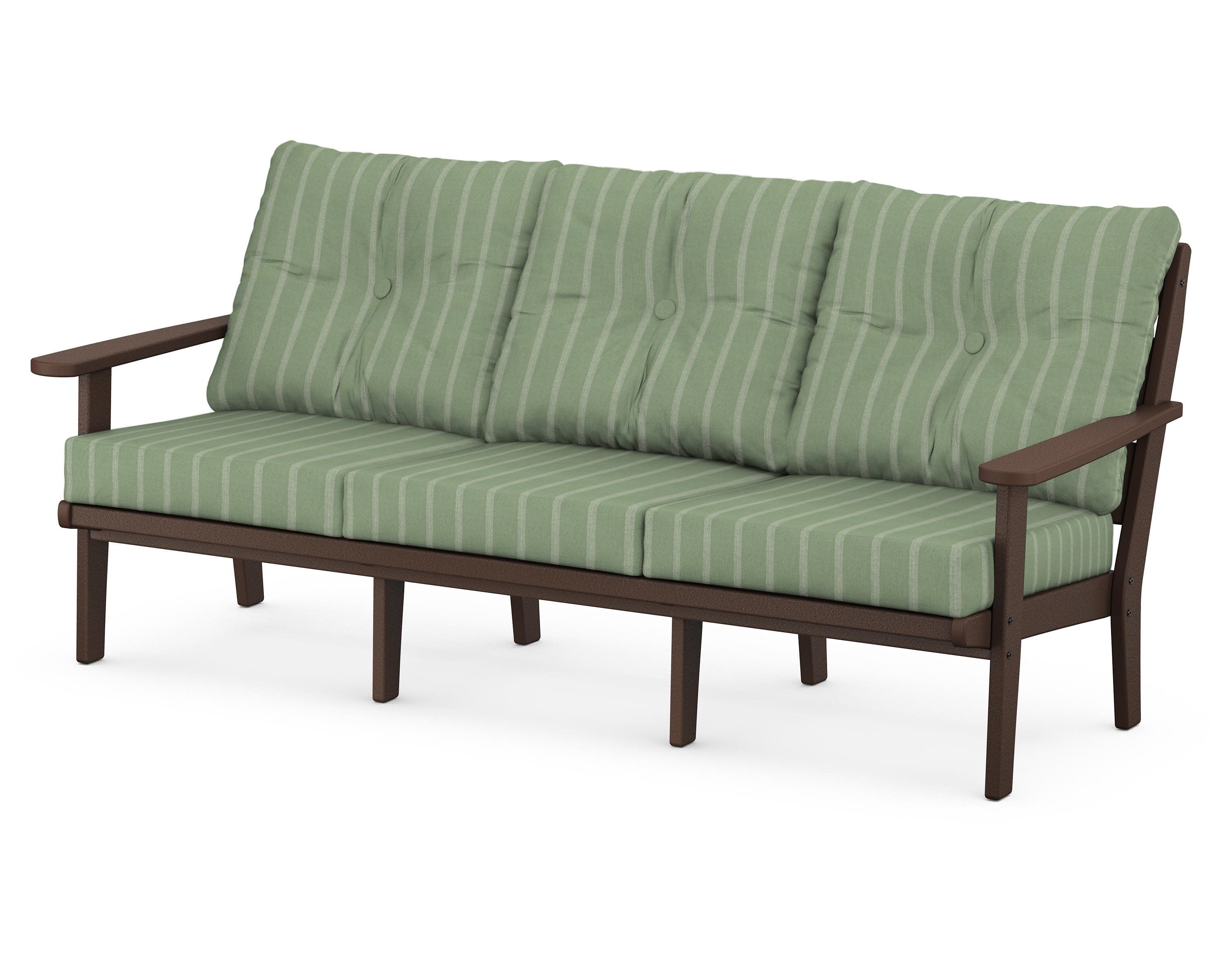 Lakeside Deep Seating Sofa in Mahogany / Unwind Rainwashed