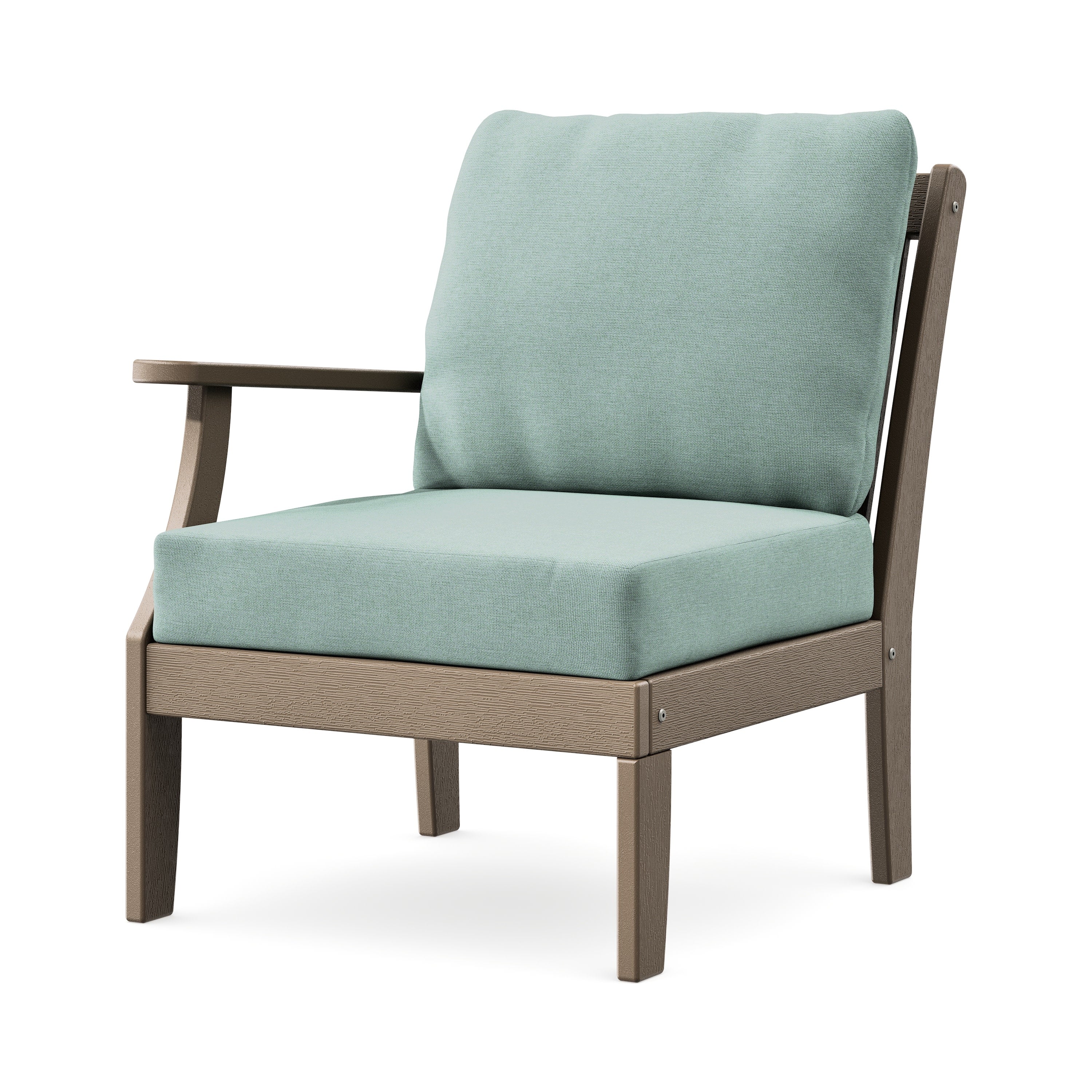 Braxton Modular Left Arm Chair in Vintage Sahara / Glacier Spa
