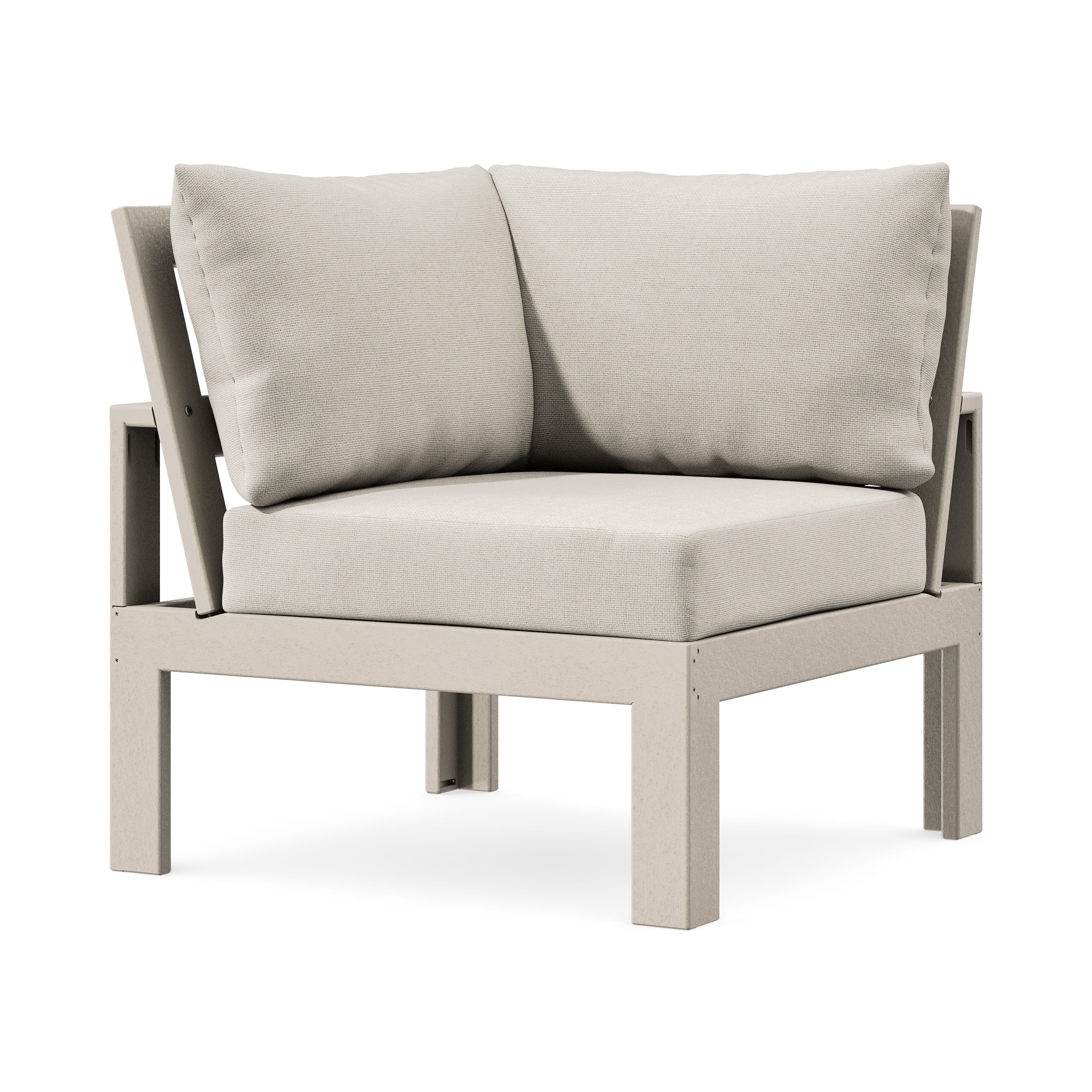 Modular Corner Chair in Sand / Dune Burlap
