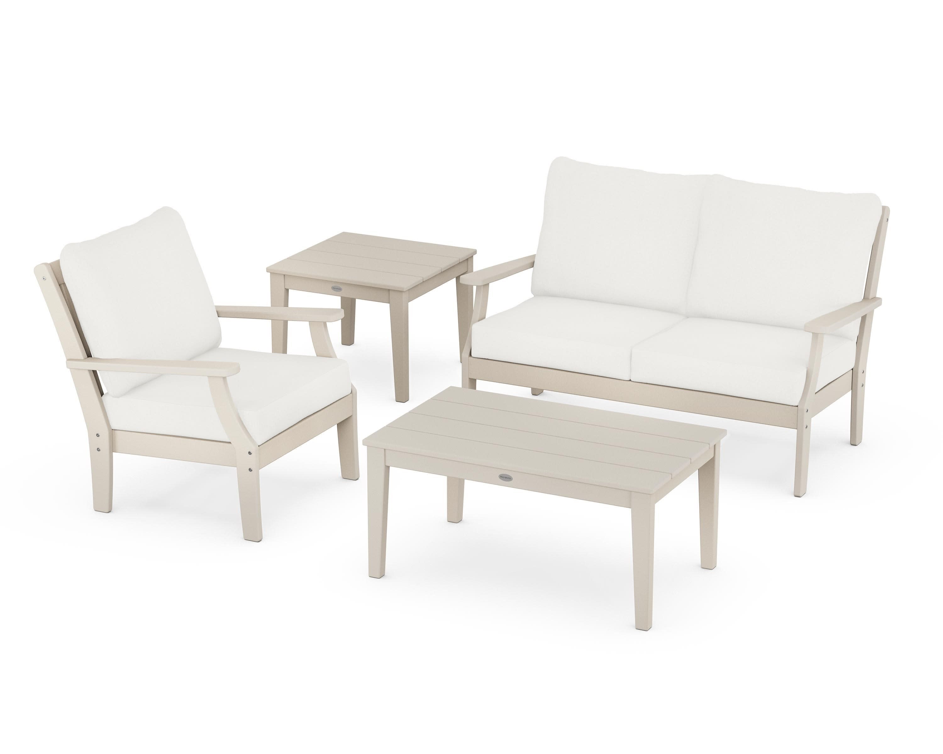 Braxton 4-Piece Deep Seating Set in Sand / Natural Linen