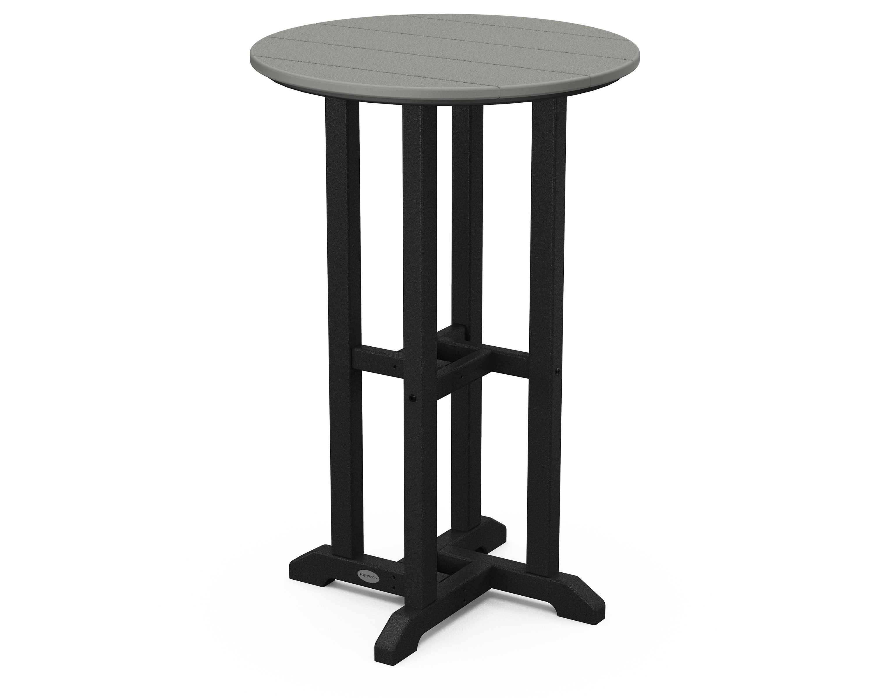 Contempo 24" Round Counter Table in Black / Slate Grey