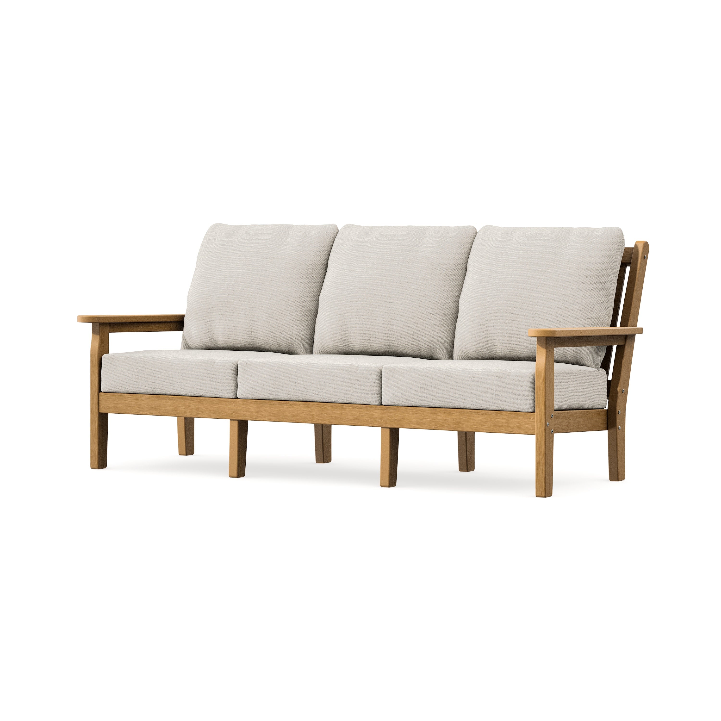 Chippendale Deep Seating Sofa in Natural / Dune Burlap