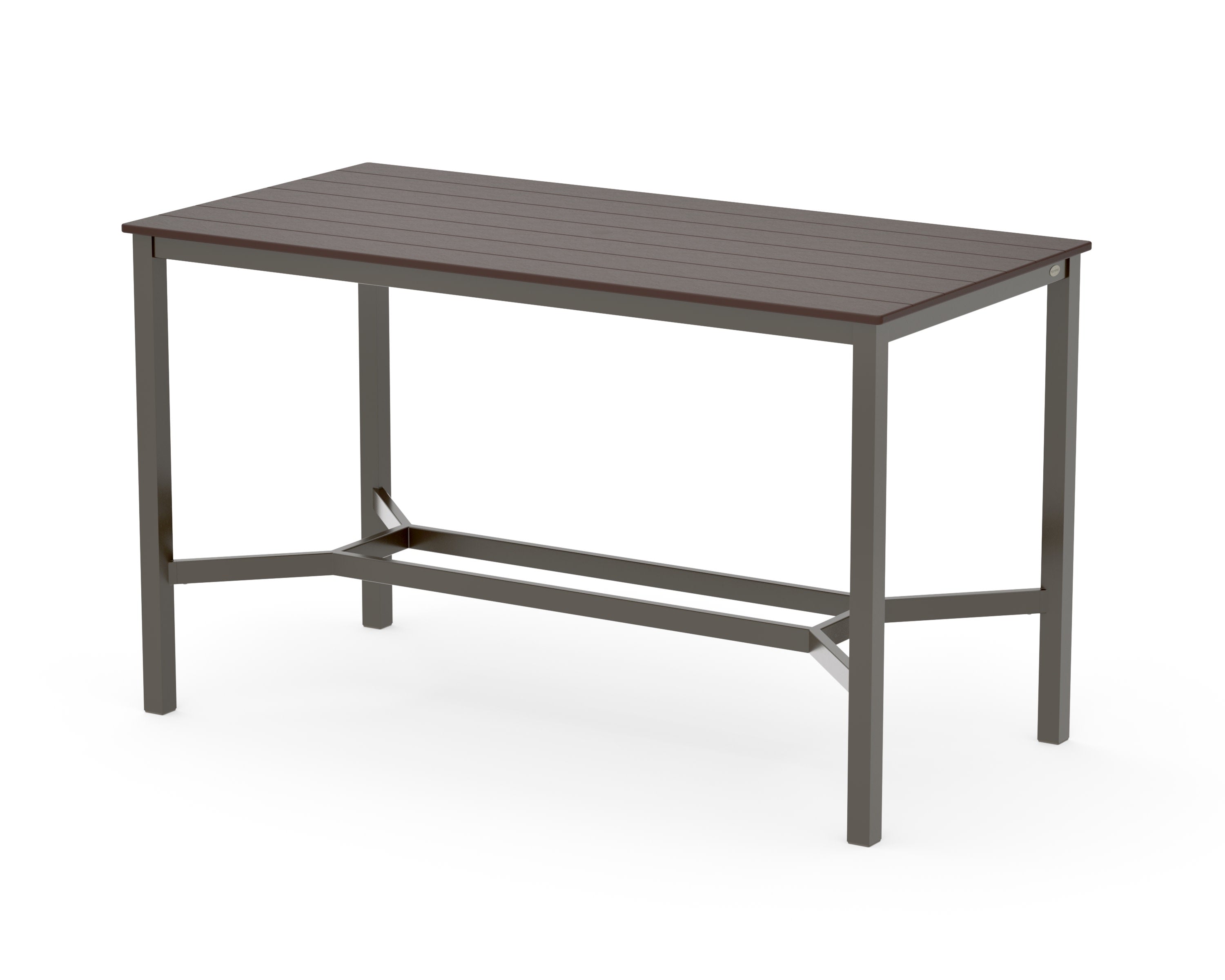 Main Street 36 x 72 Bar Table in Bronze / Mahogany