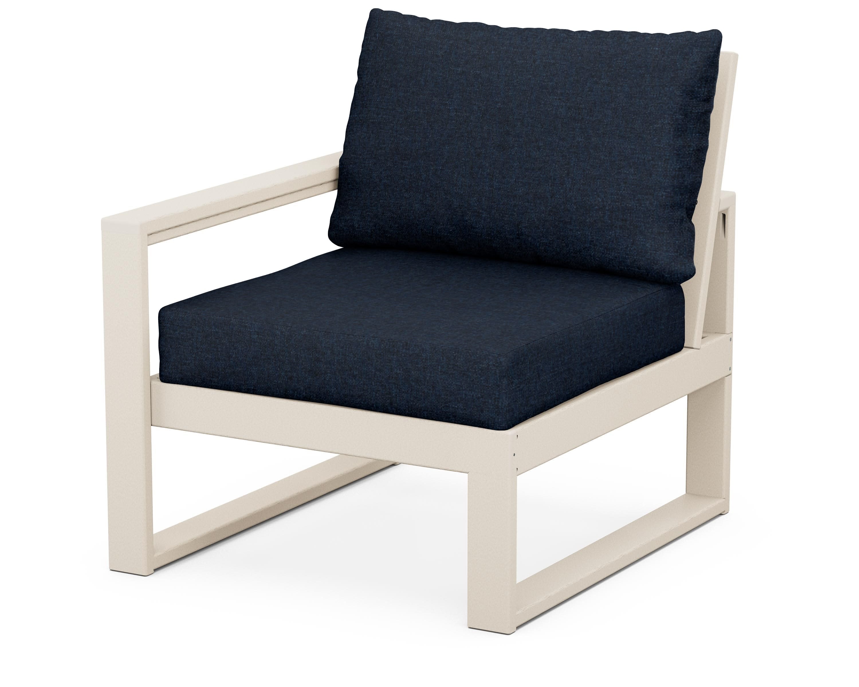 EDGE Modular Left Arm Chair in Sand / Marine Indigo
