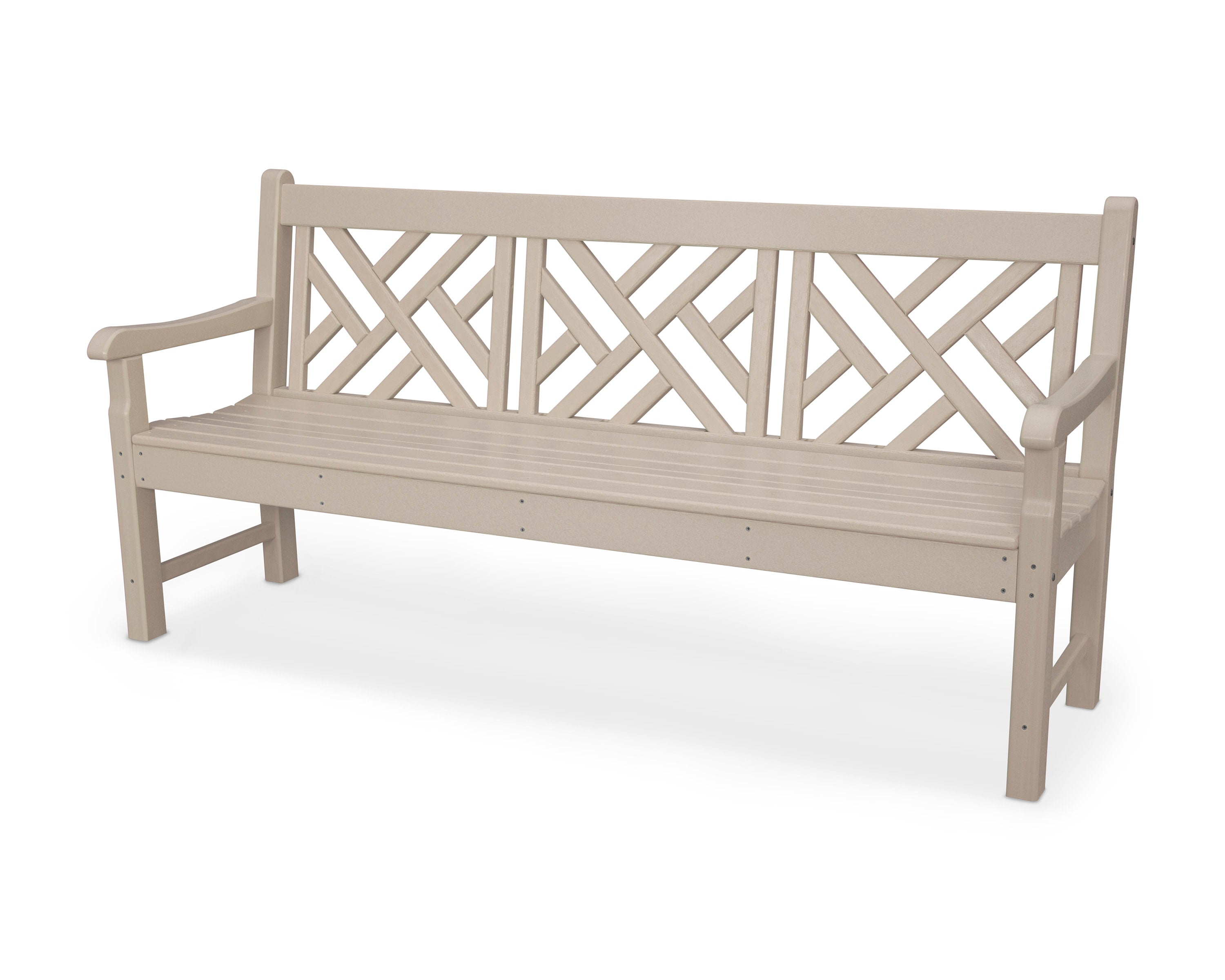 Rockford 72" Chippendale Bench in Sand