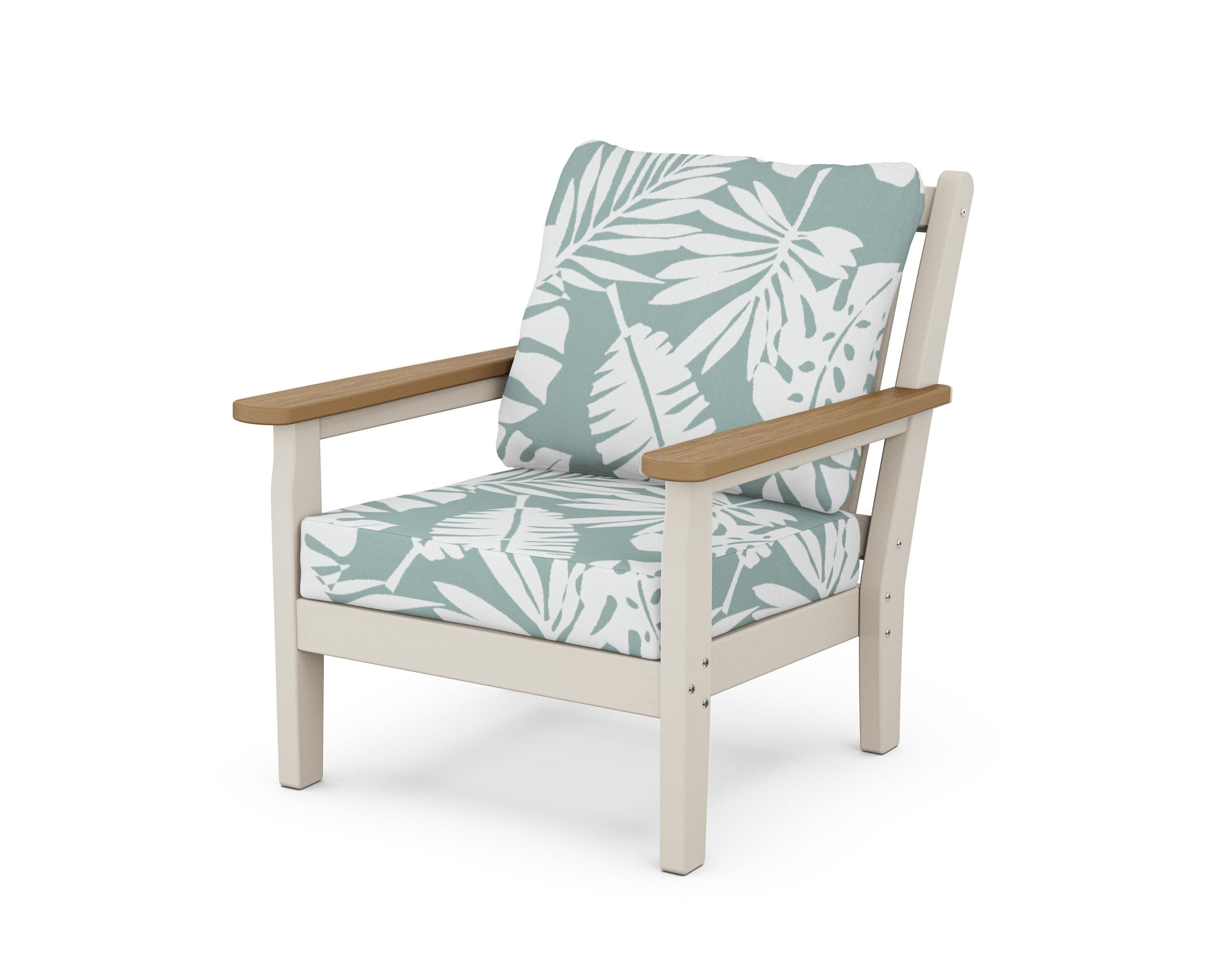 Chippendale Deep Seating Chair in Sand / Natural / Leaf Glacier Spa