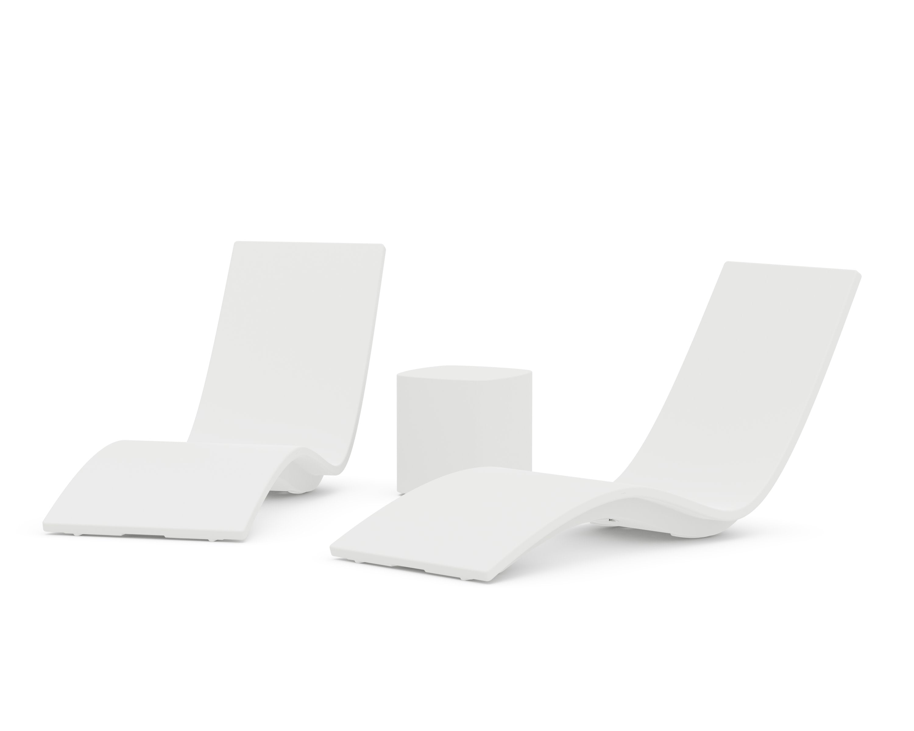 Laguna 3-Piece In-Pool Chaise Lounge Set in White