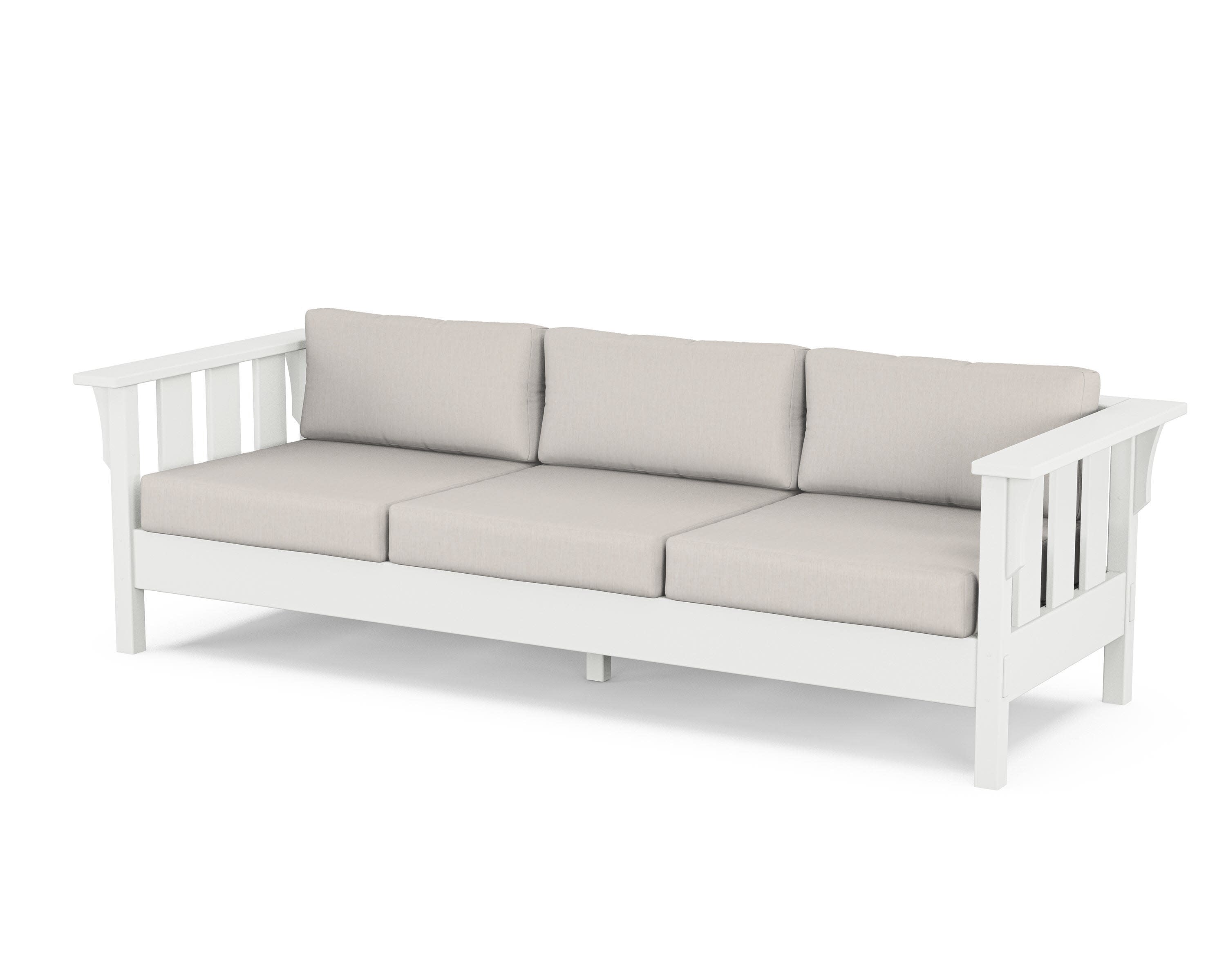 Acadia Deep Seating Sofa in White / Cast Ash