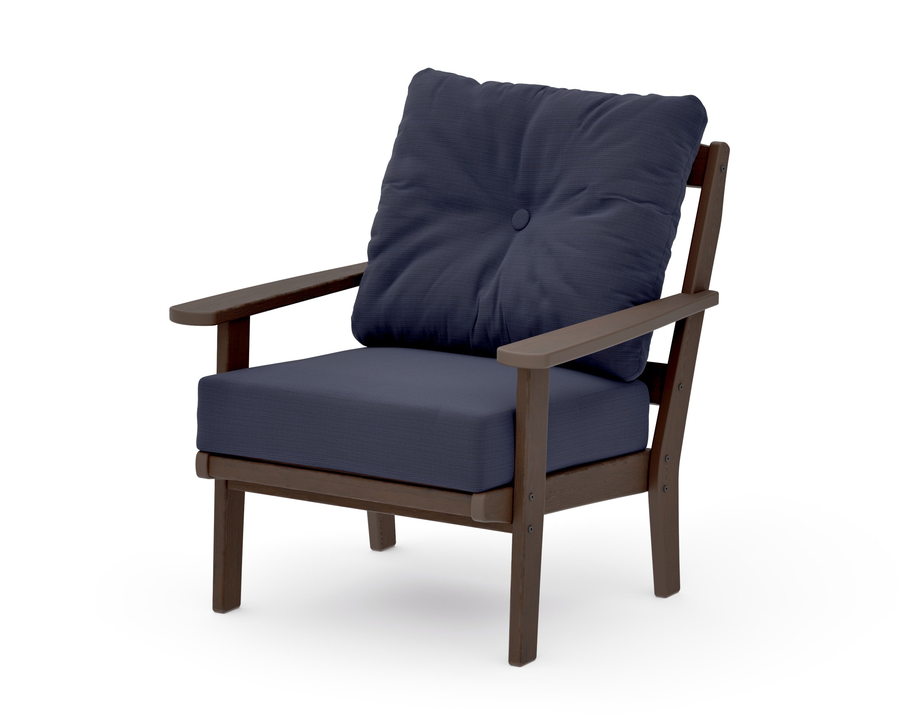 Mission Deep Seating Chair in Kona / Navy Linen