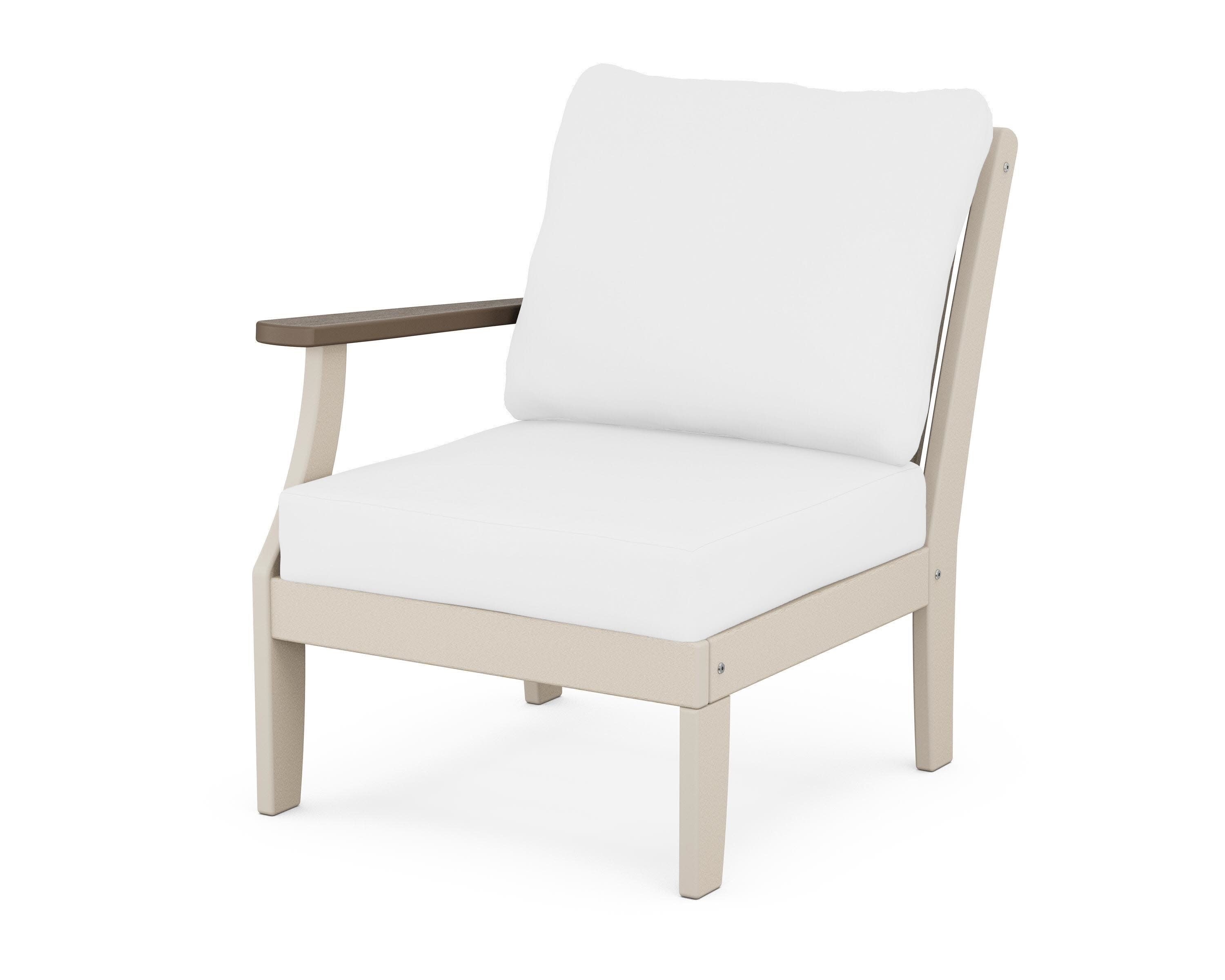 Braxton Modular Left Arm Chair in Sand / Kona / Natural