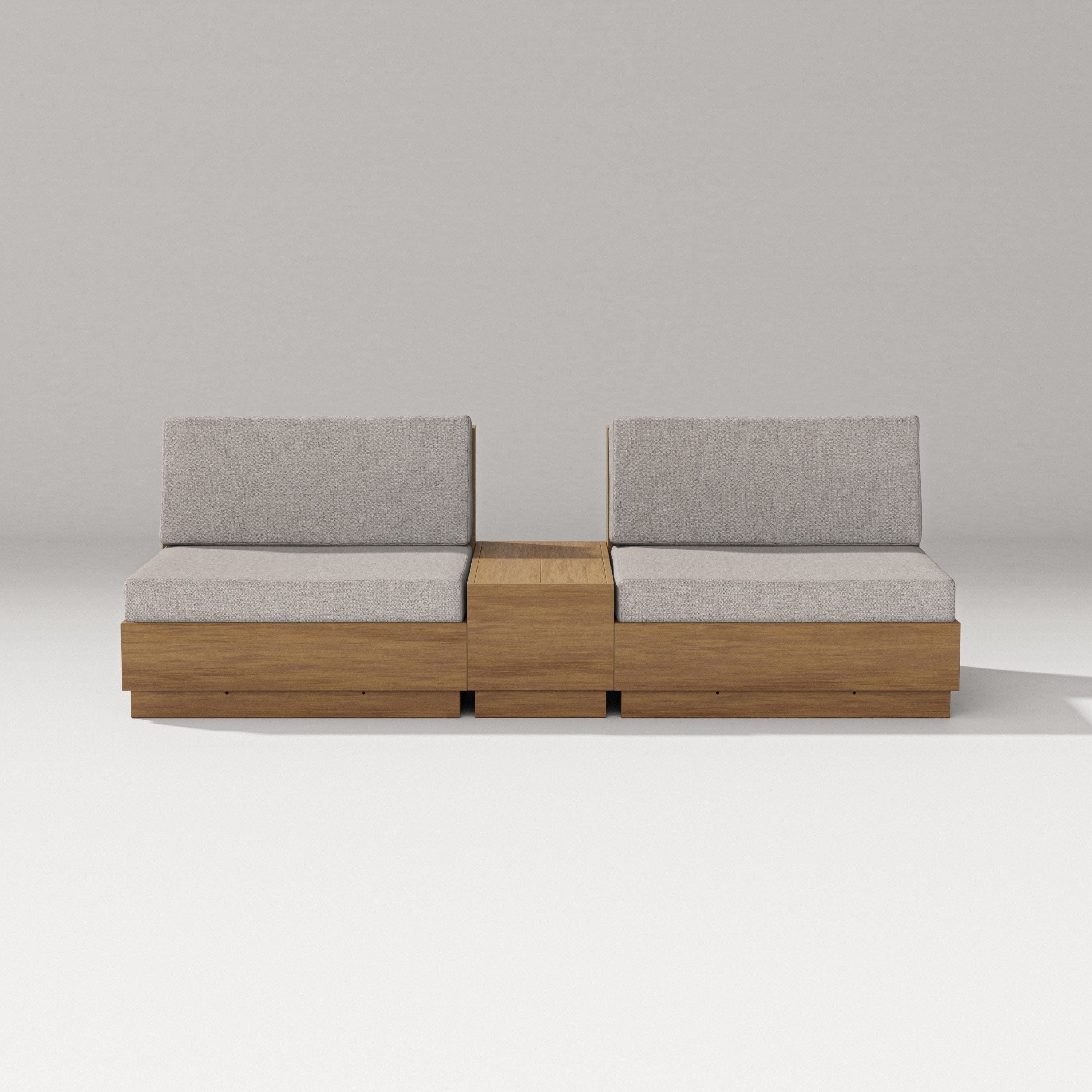 Elevate Lounge Chair Set in Natural / Weathered Tweed