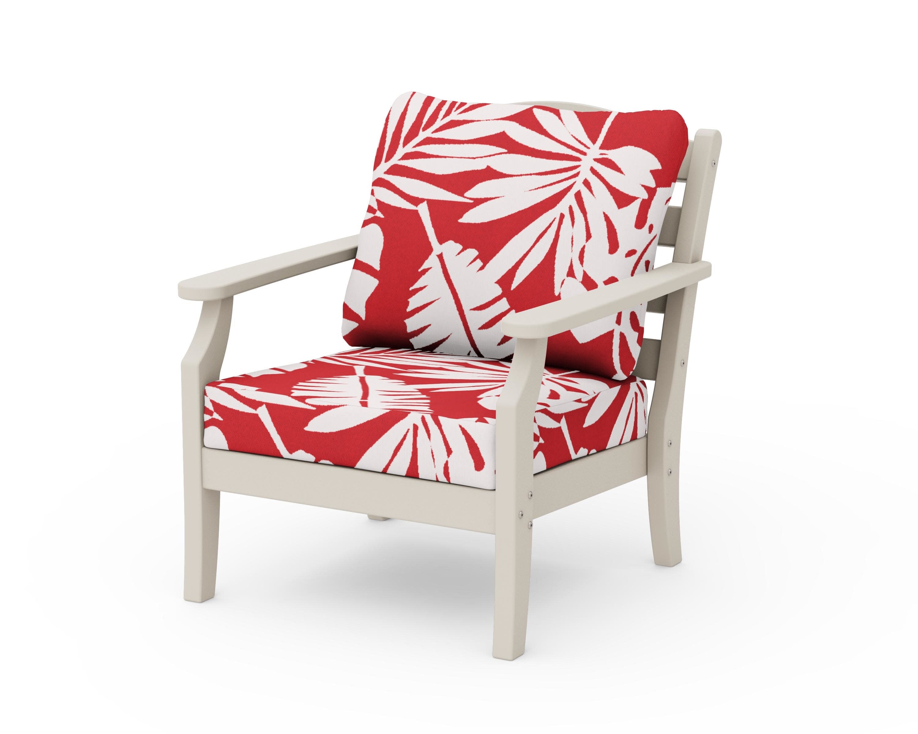Savannah Deep Seating Chair in Sand / Leaf Crimson