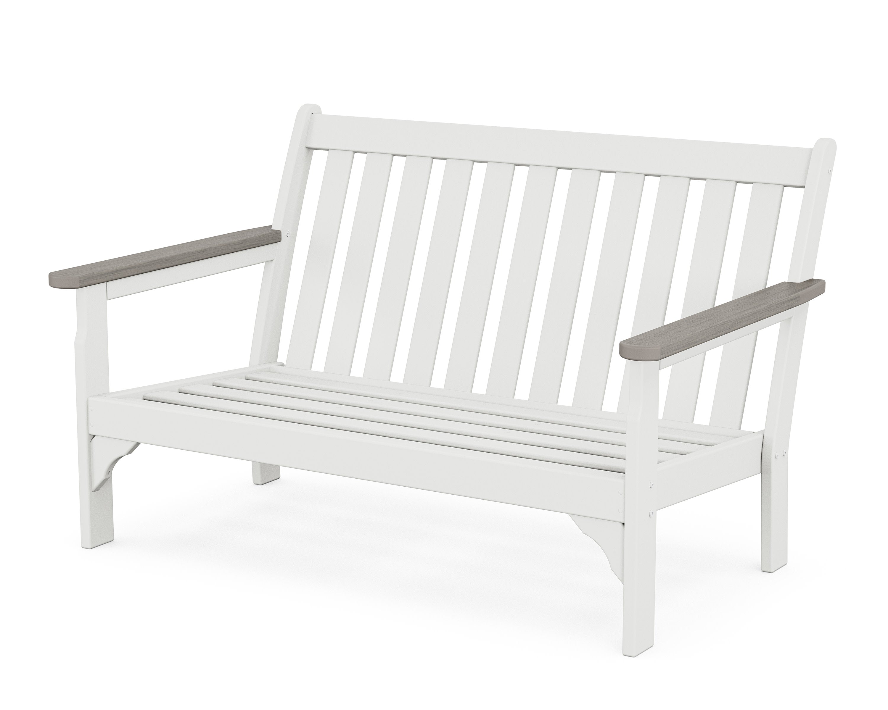 Vineyard Loveseat Frame in White / Driftwood