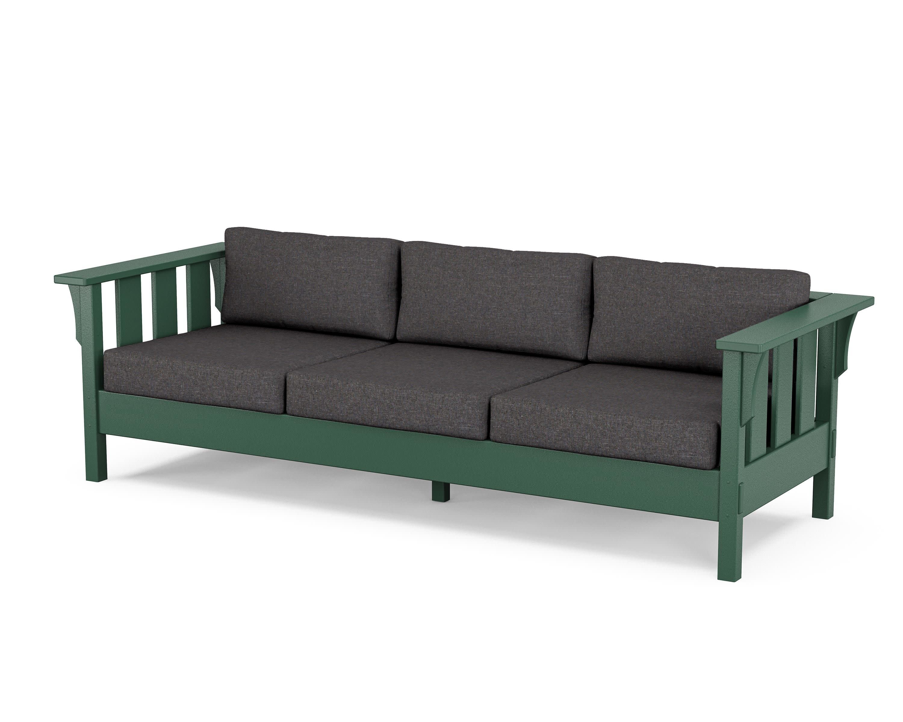 Acadia Deep Seating Sofa in Green / Ash Charcoal