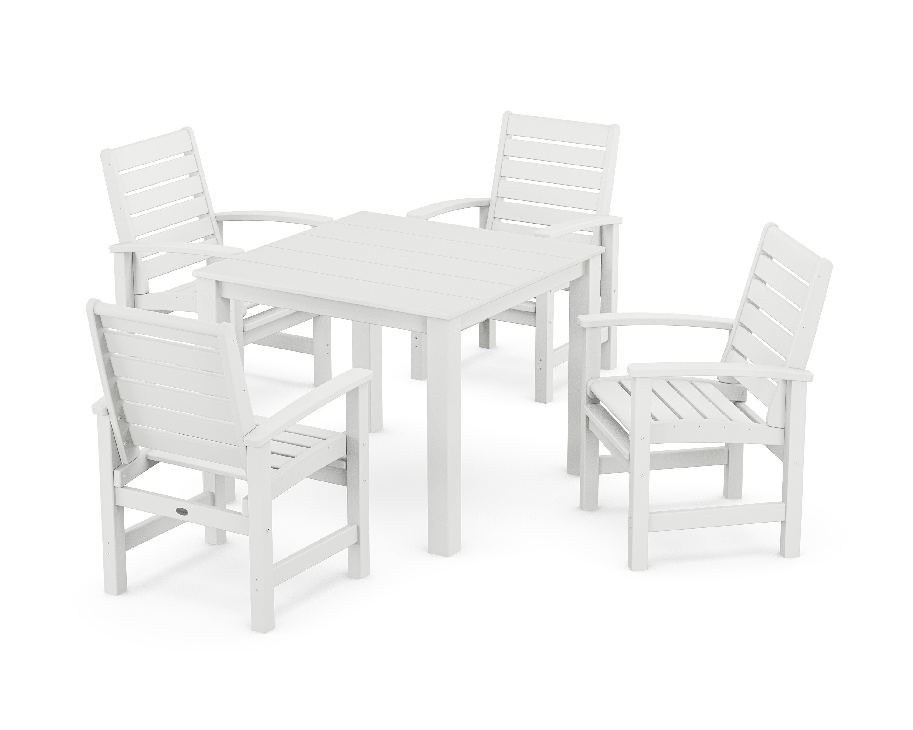 Signature 5-Piece Parsons Dining Set in White