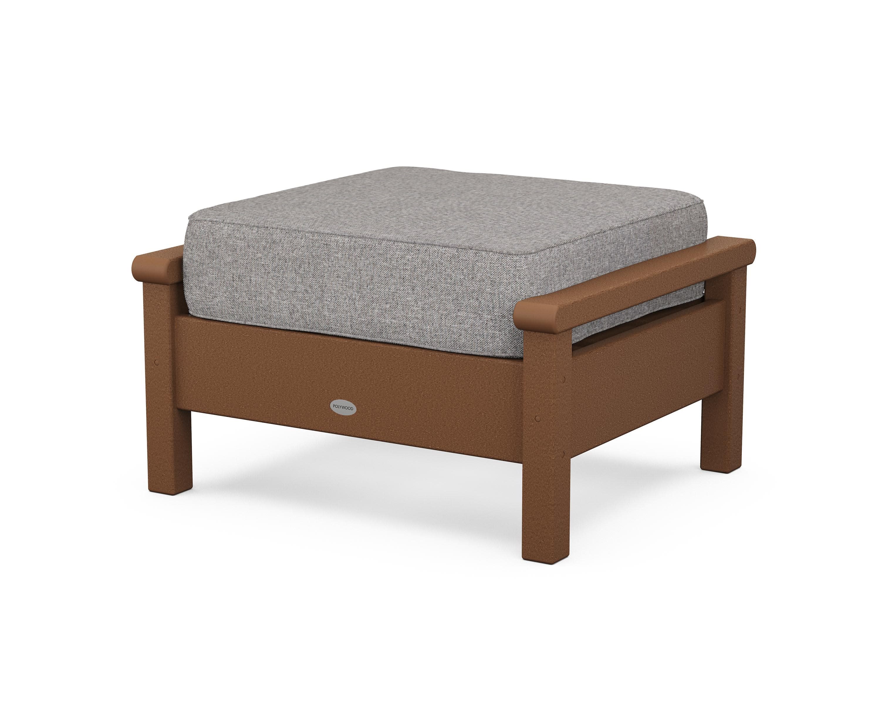 Harbour Deep Seating Ottoman in Teak / Grey Mist