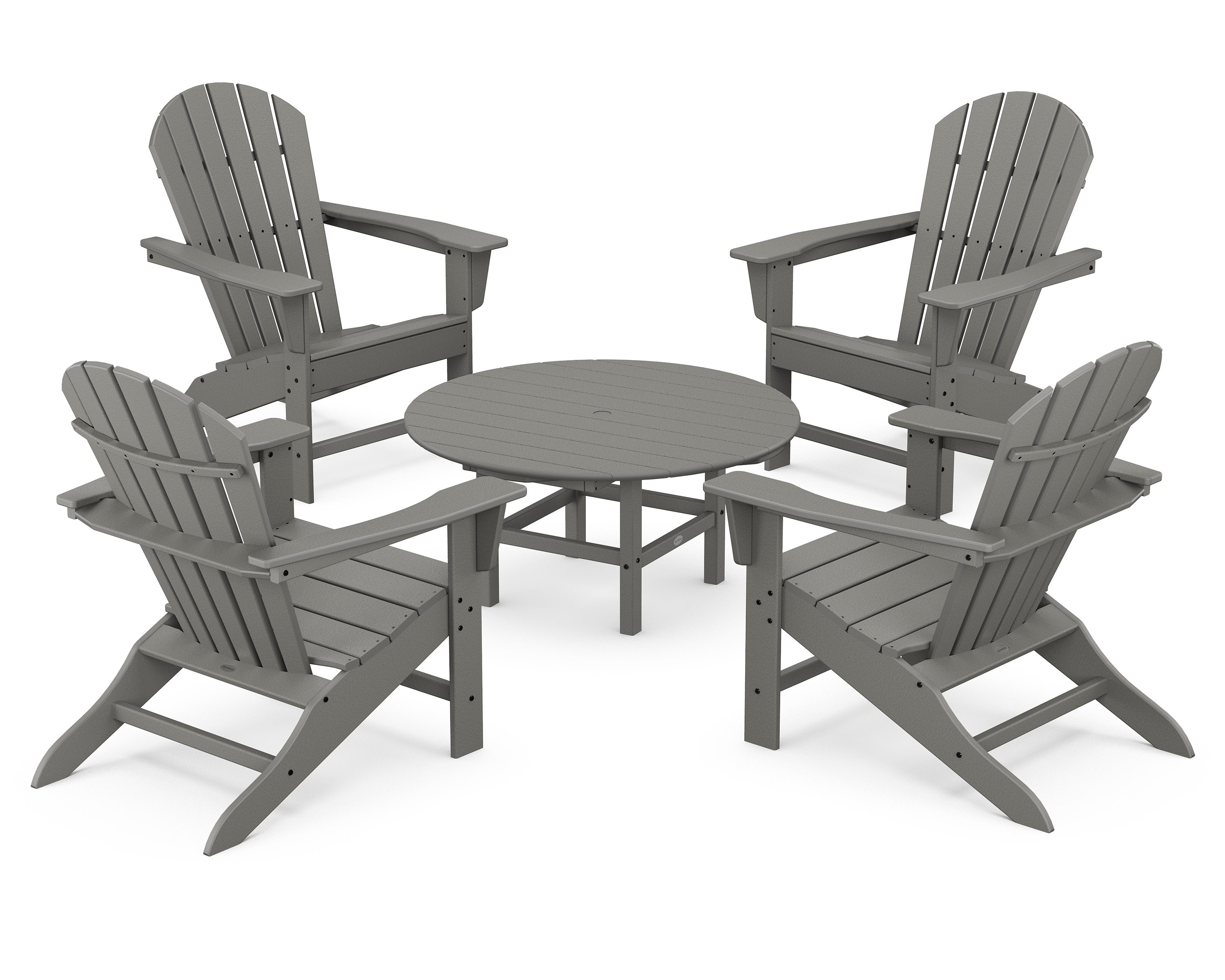 South Beach 5-Piece Conversation Group in Slate Grey