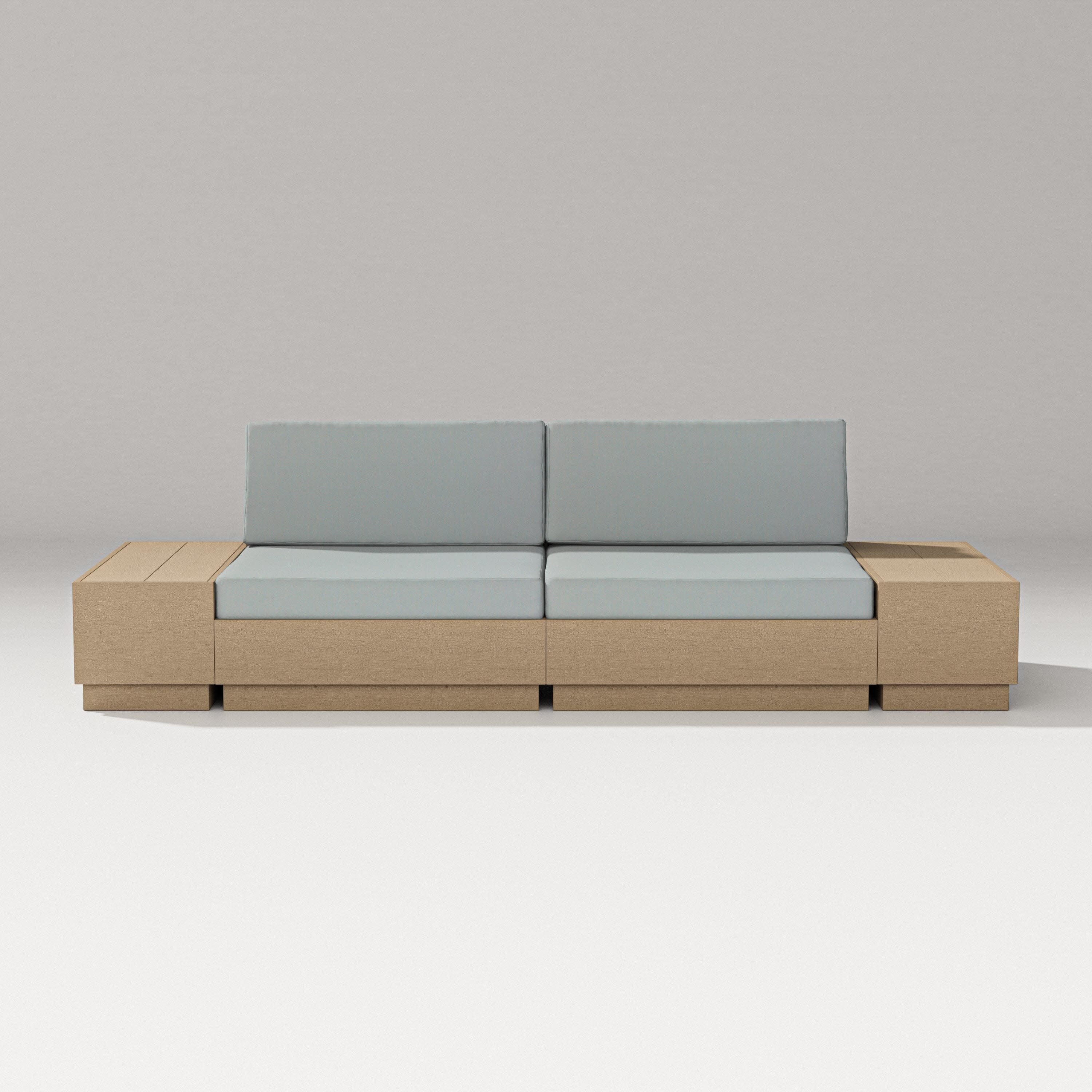 Elevate 4-Piece Loveseat Sectional in Vintage Sahara / Spa
