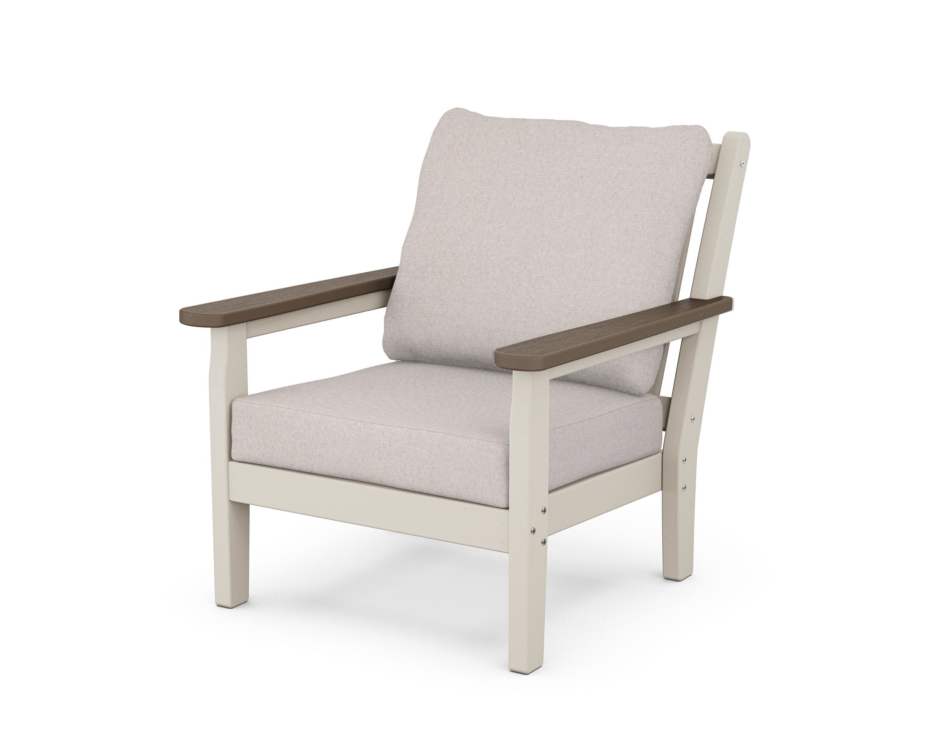 Chippendale Deep Seating Chair in Sand / Kona / Dune Burlap