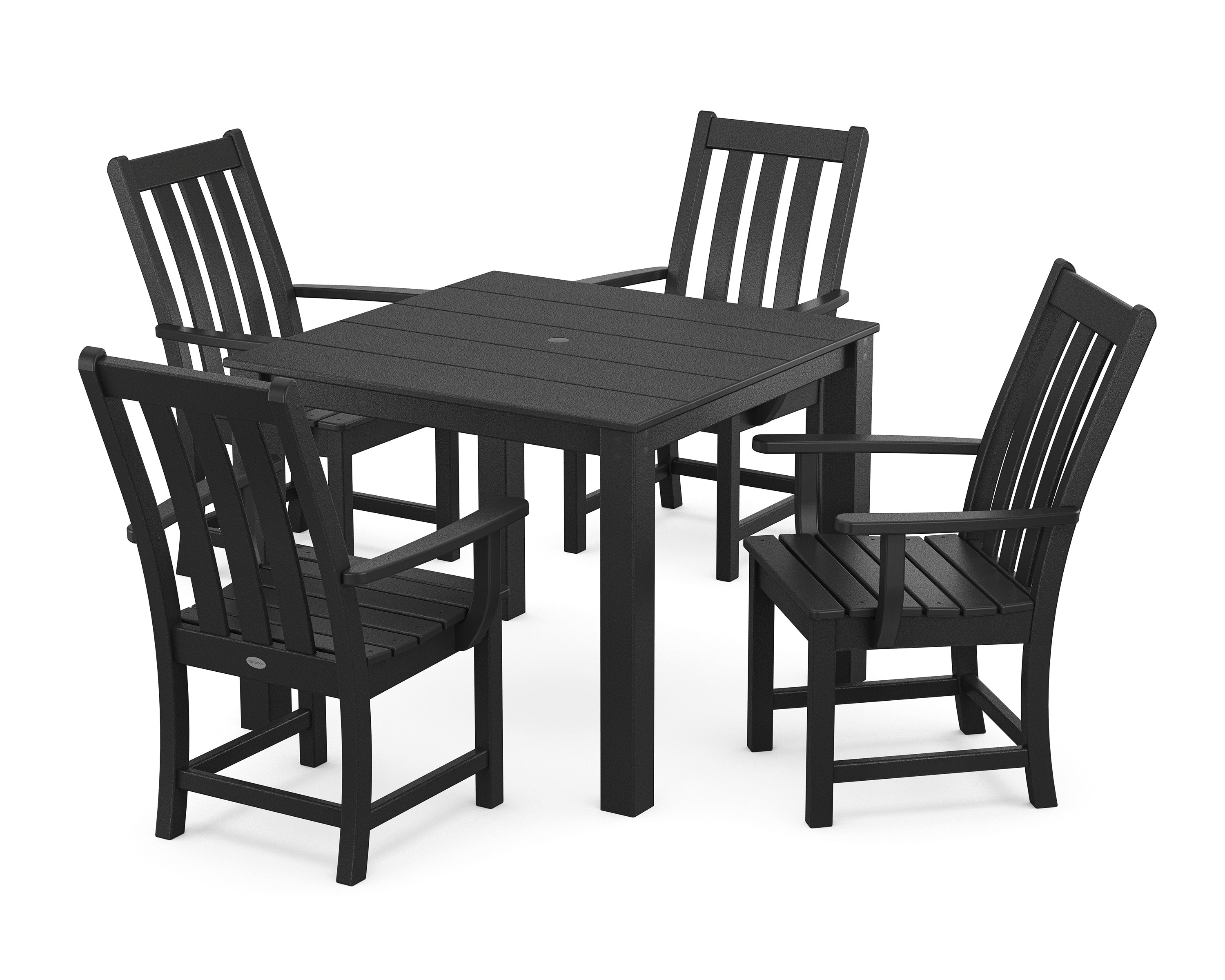 Vineyard 5-Piece Parsons Dining Set in Black