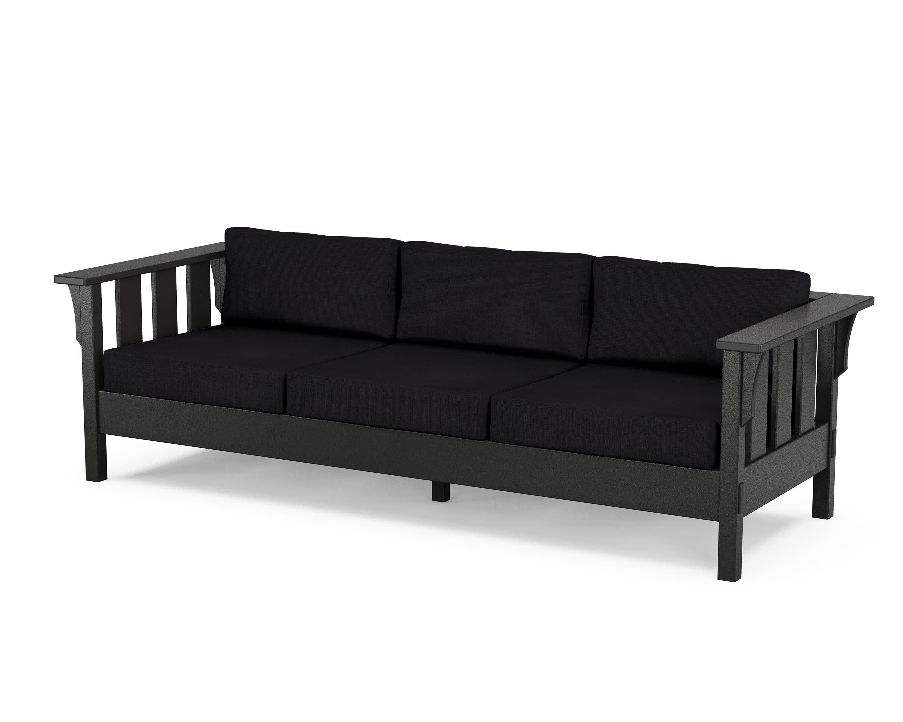 Acadia Deep Seating Sofa in Black / Midnight Linen