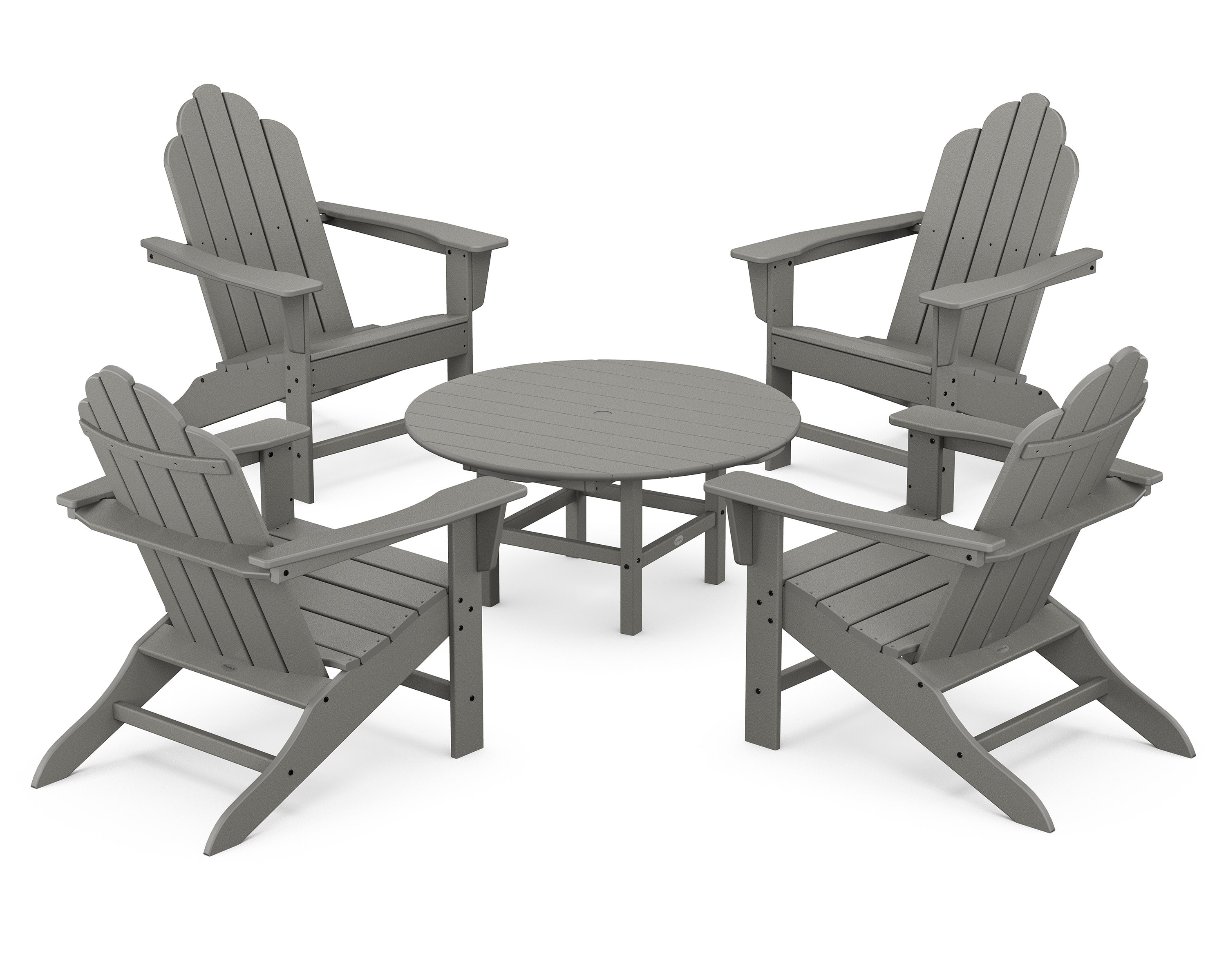 Long Island Adirondack 5-Piece Conversation Group in Slate Grey