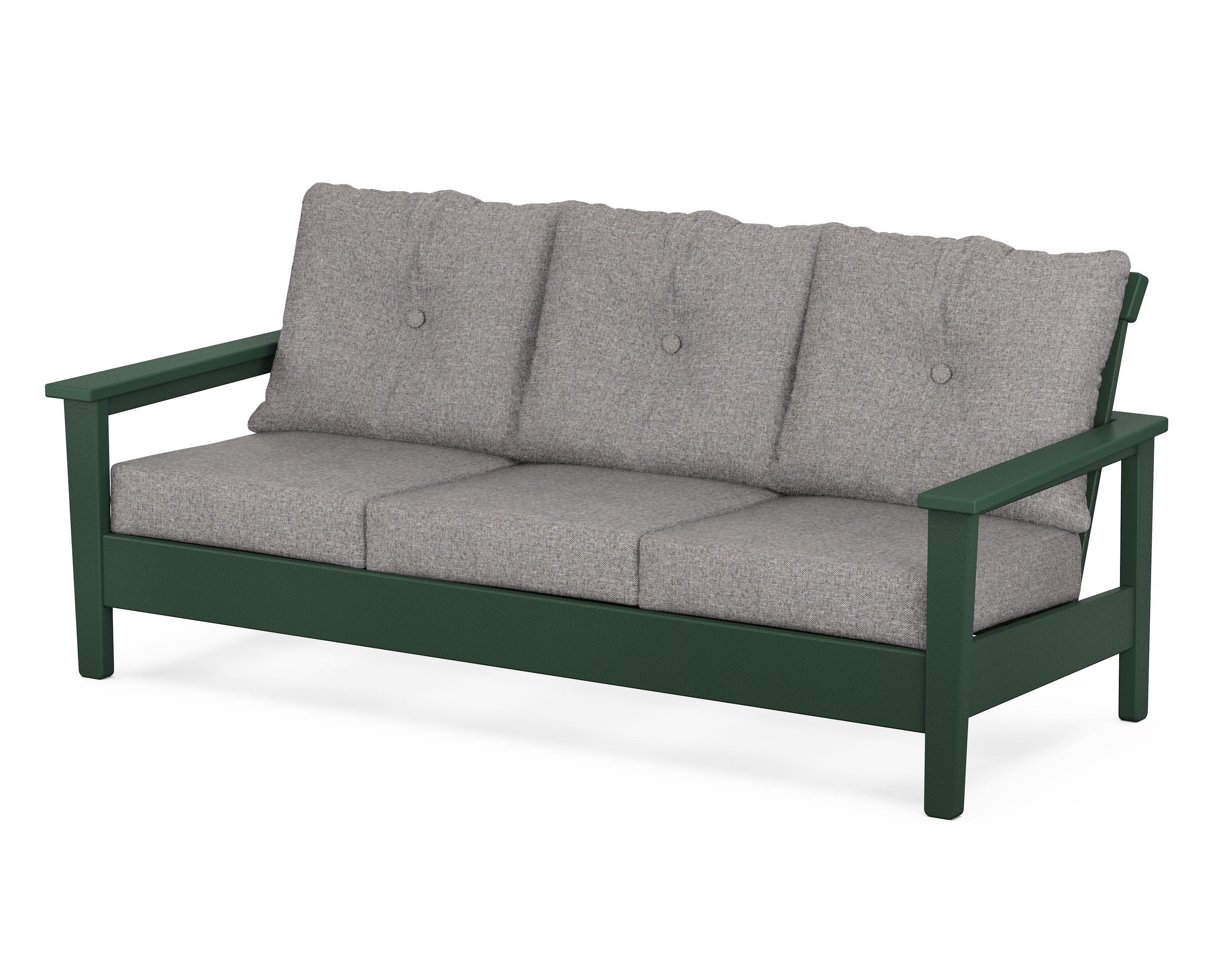 Prescott Deep Seating Sofa in Green / Grey Mist