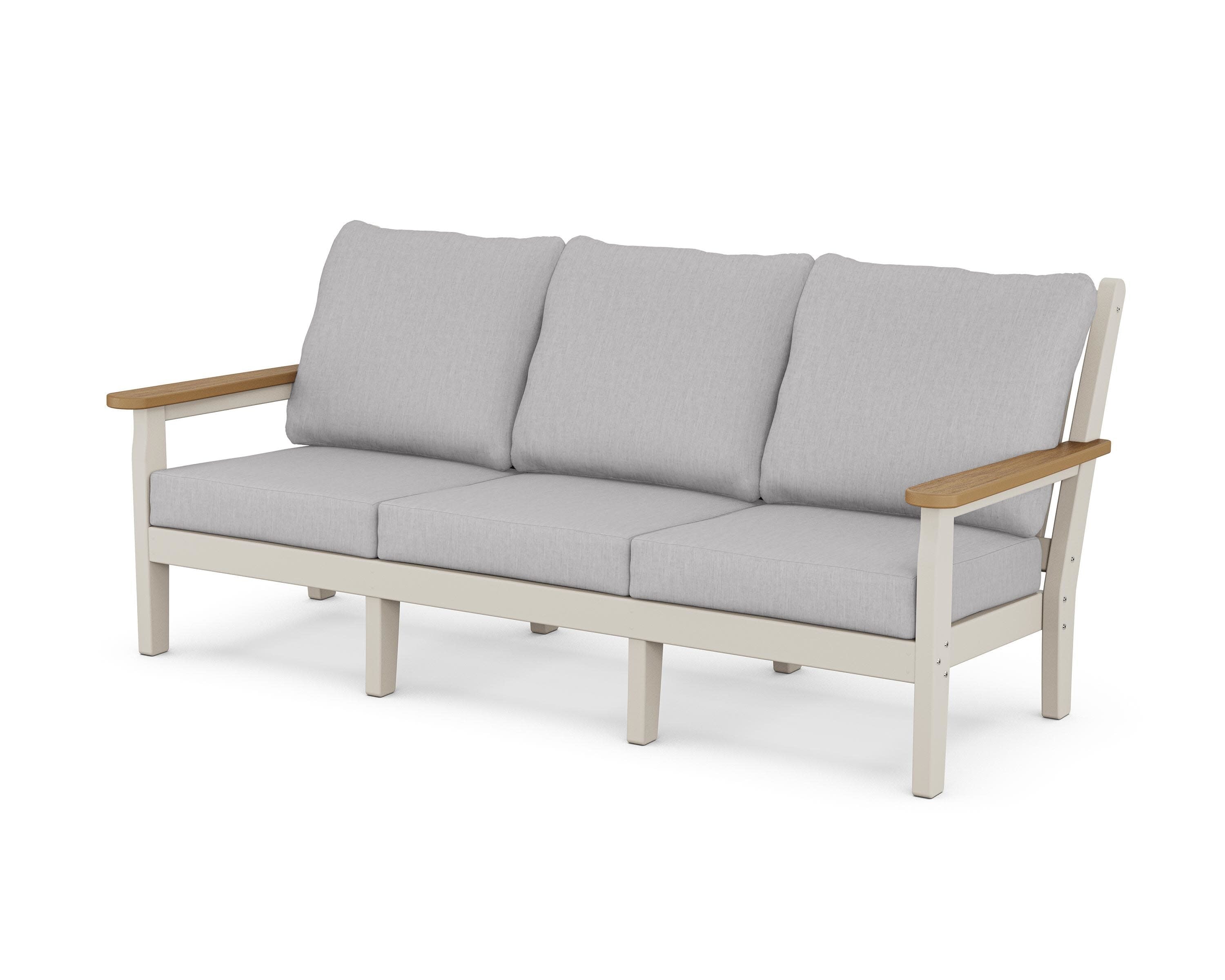 Chippendale Deep Seating Sofa in Sand / Natural / Granite