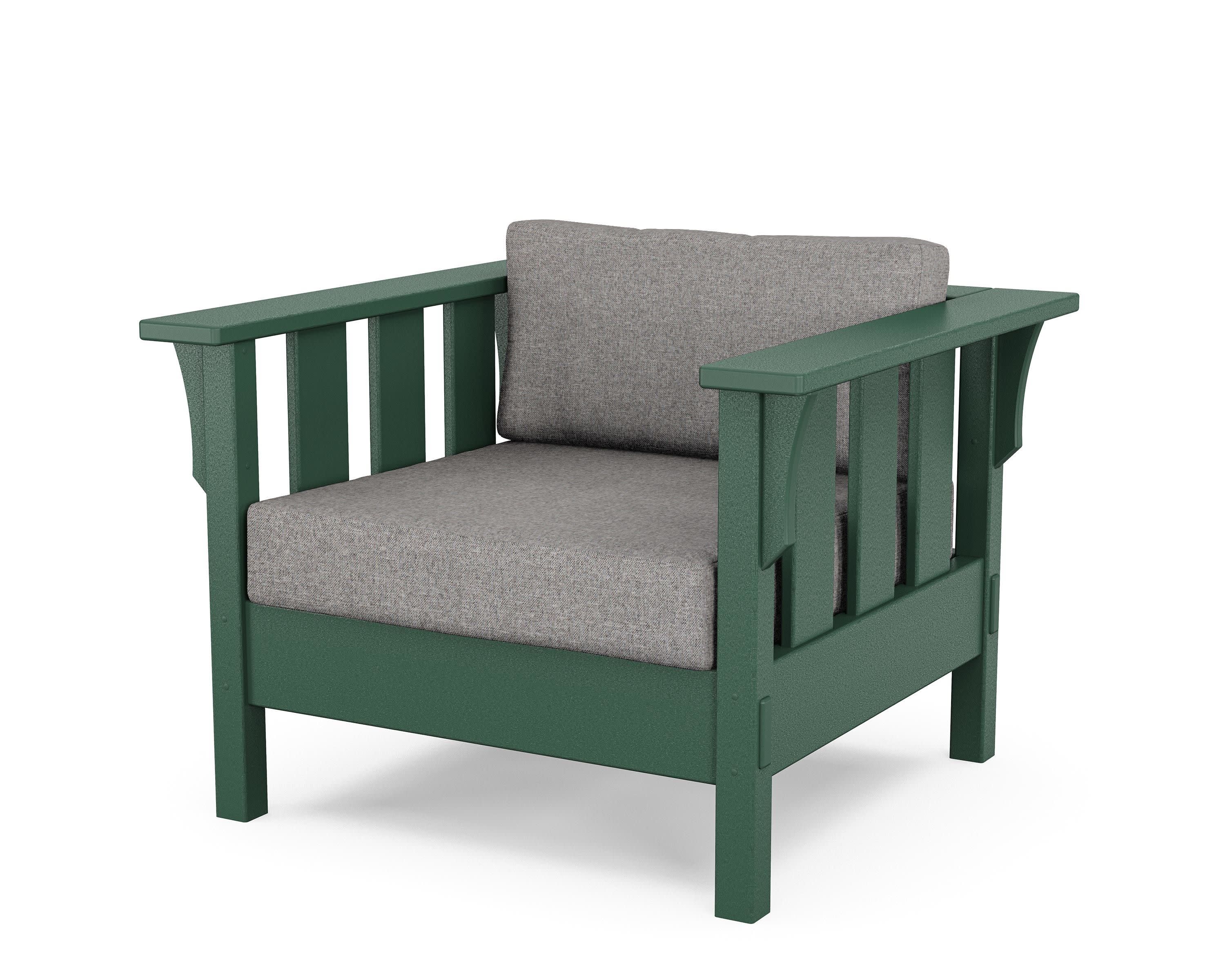 Acadia Deep Seating Chair in Green / Grey Mist