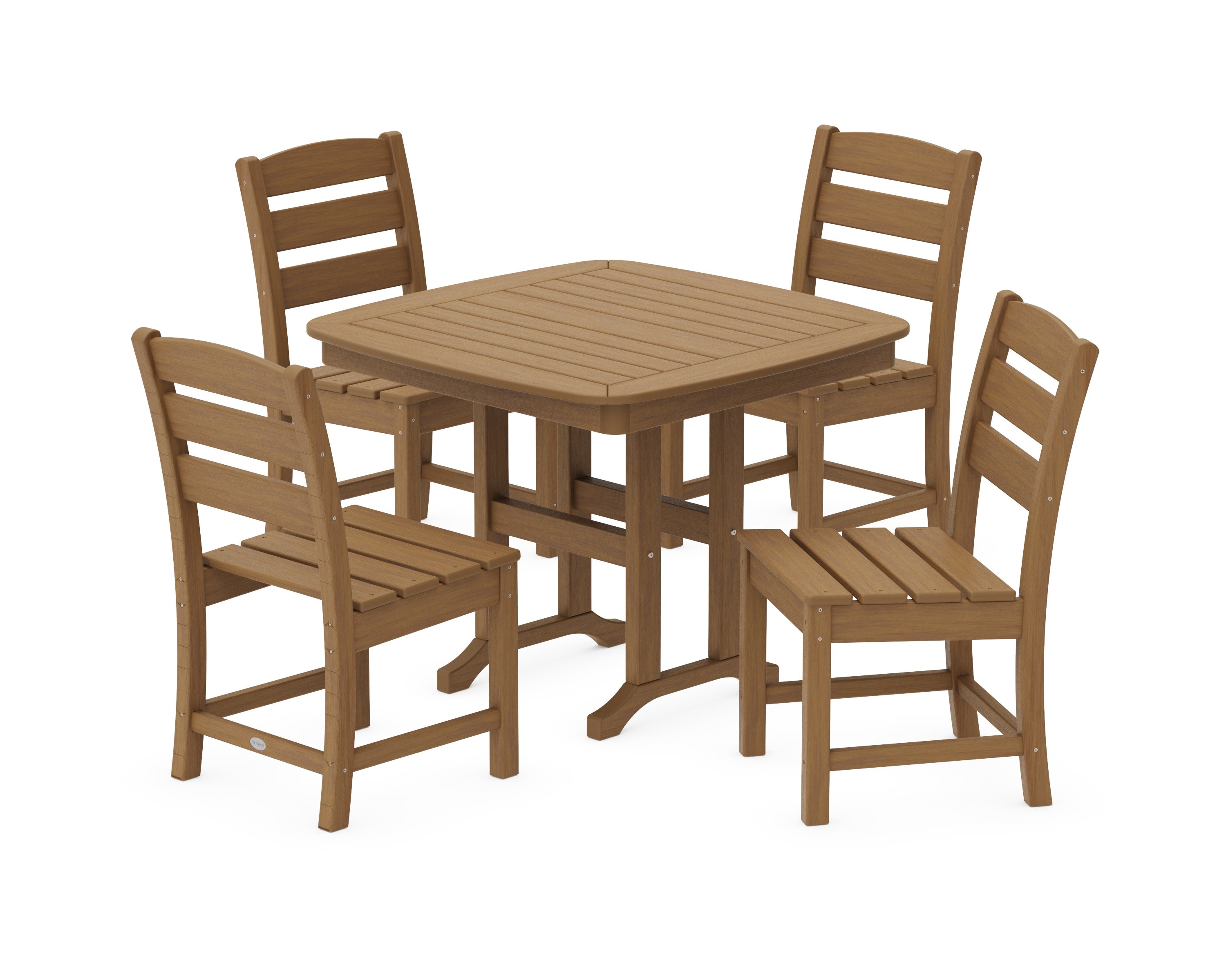 Lakeside 5-Piece Side Chair Dining Set in Natural