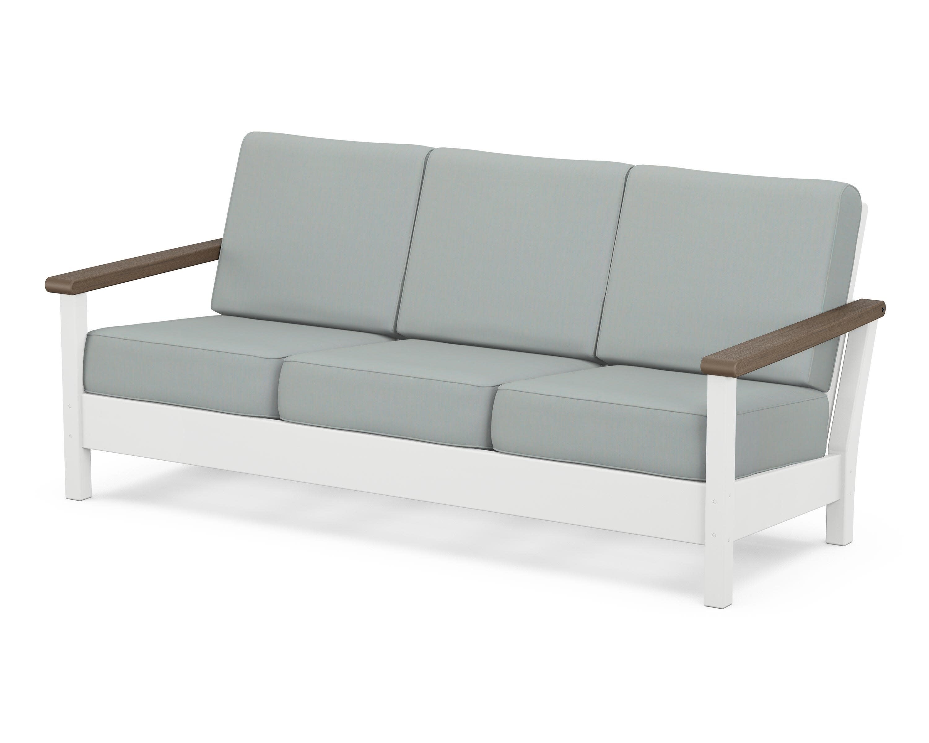 Harbour Deep Seating Sofa in White / Kona / Spa