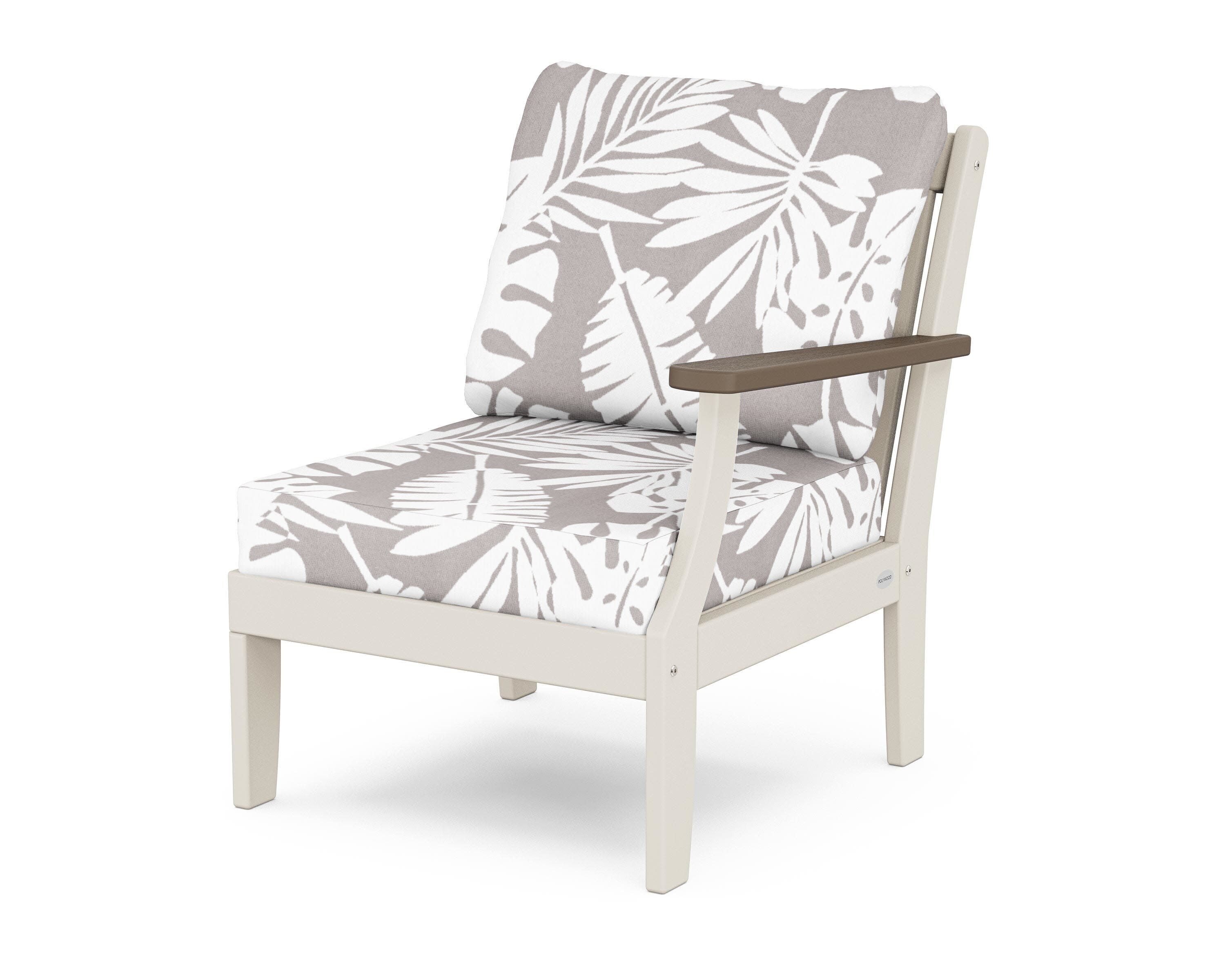 Braxton Modular Right Arm Chair in Sand / Kona / Leaf Grey Mist