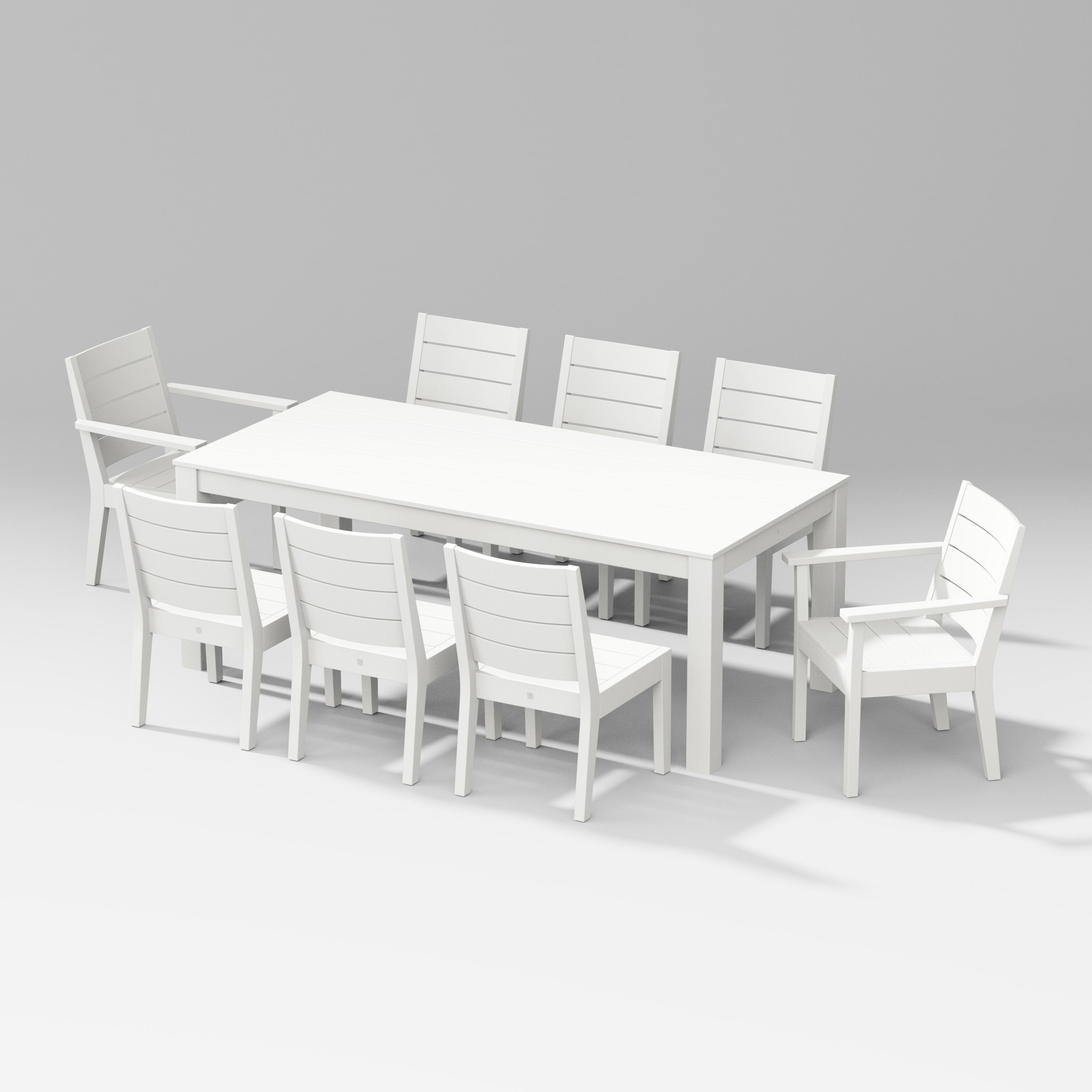Latitude 9-Piece Parsons Table Dining Set in Vintage White