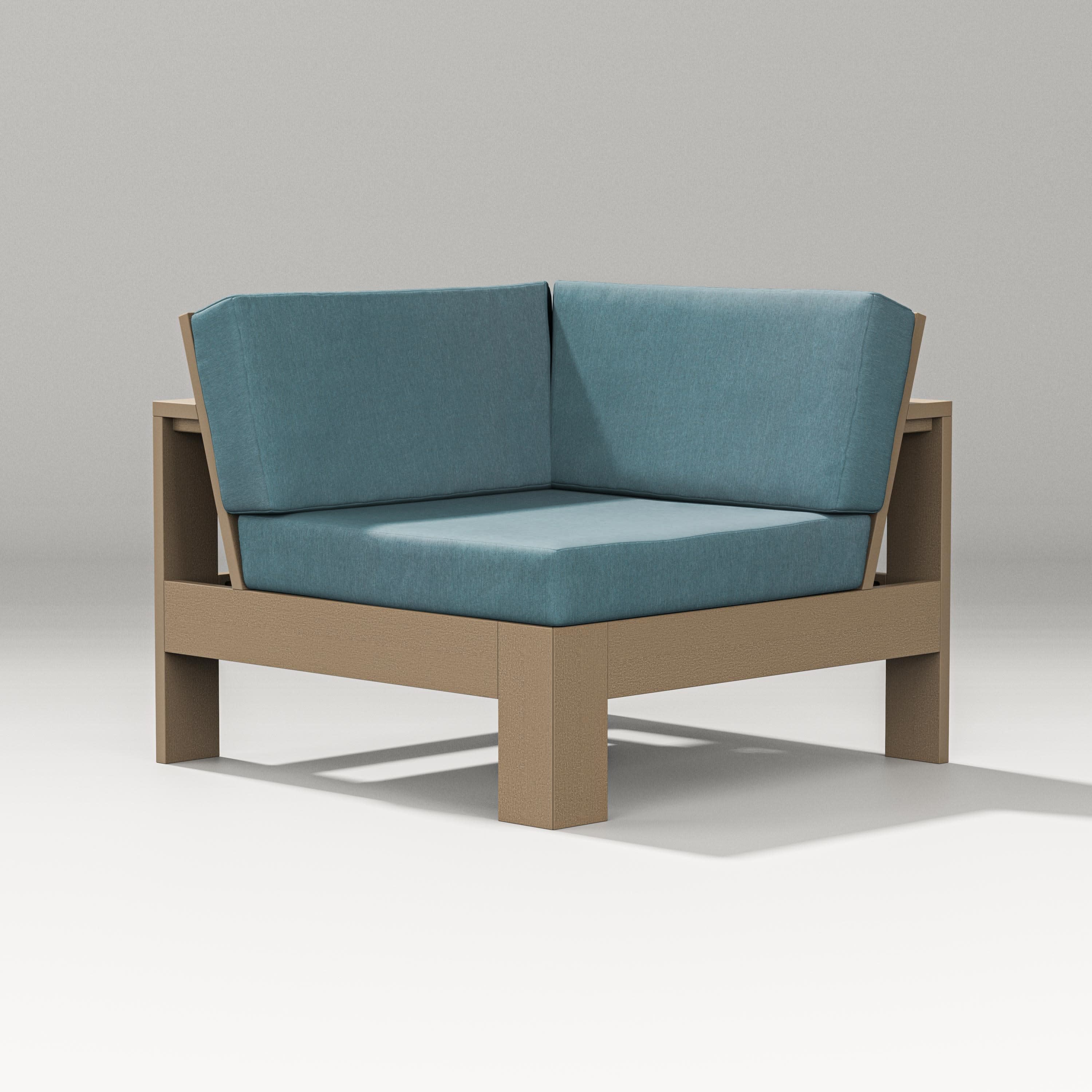 Latitude Modular Corner Chair in Vintage Sahara / Ocean Teal