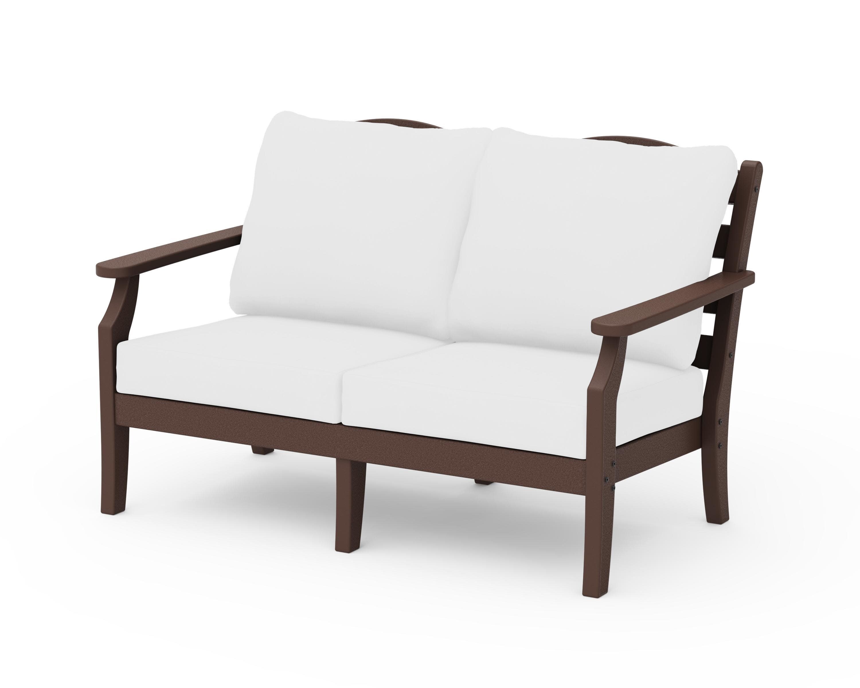 Savannah Deep Seating Loveseat in Mahogany / Natural