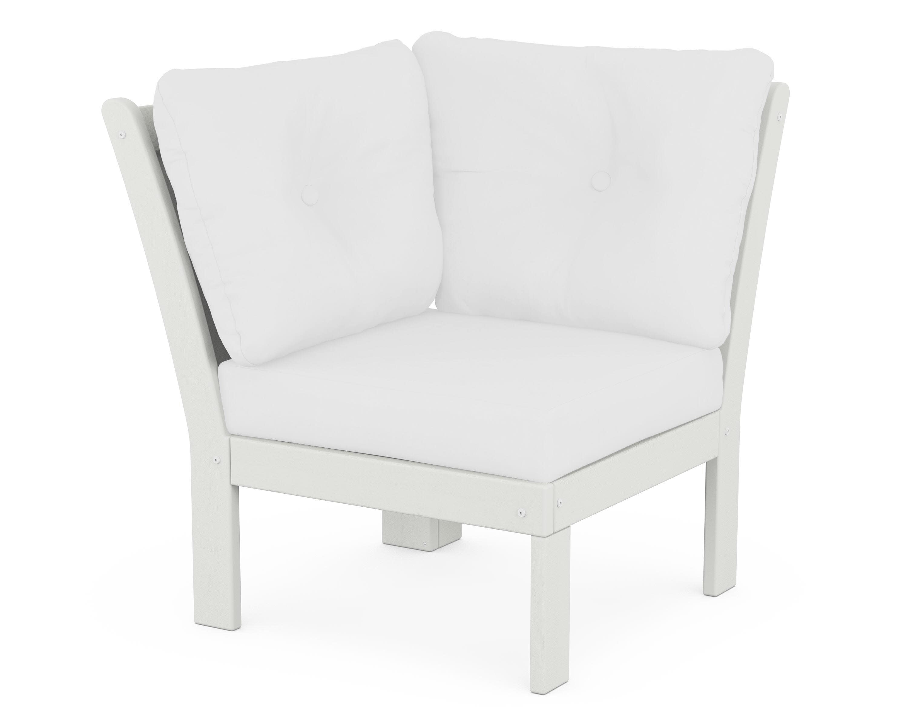 Vineyard Modular Corner Chair in Vintage White / Natural