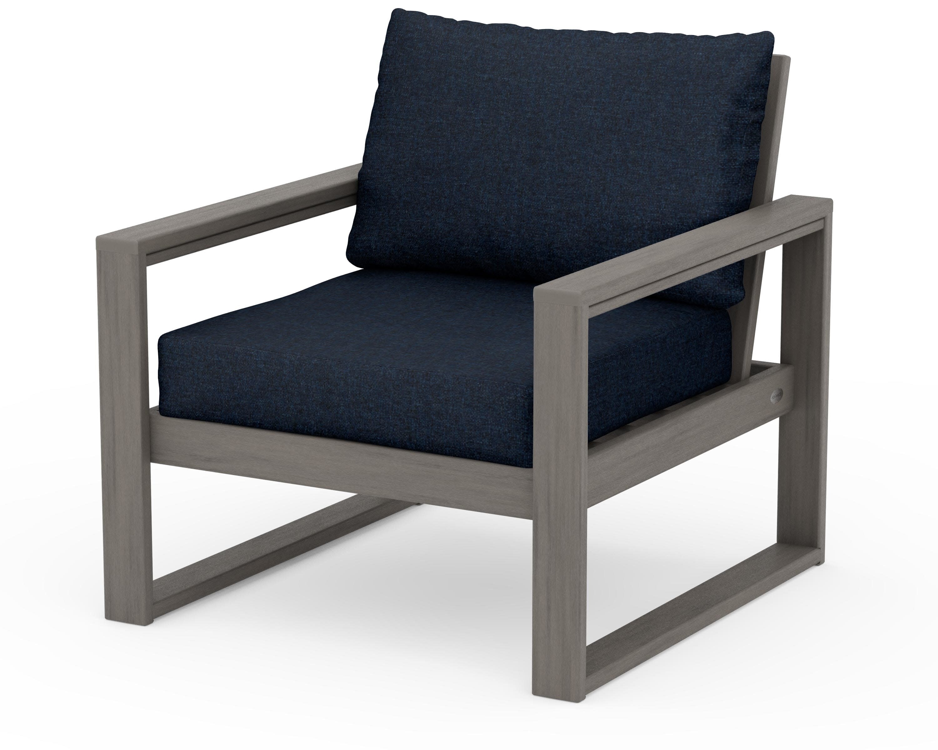 EDGE Club Chair in Driftwood / Marine Indigo