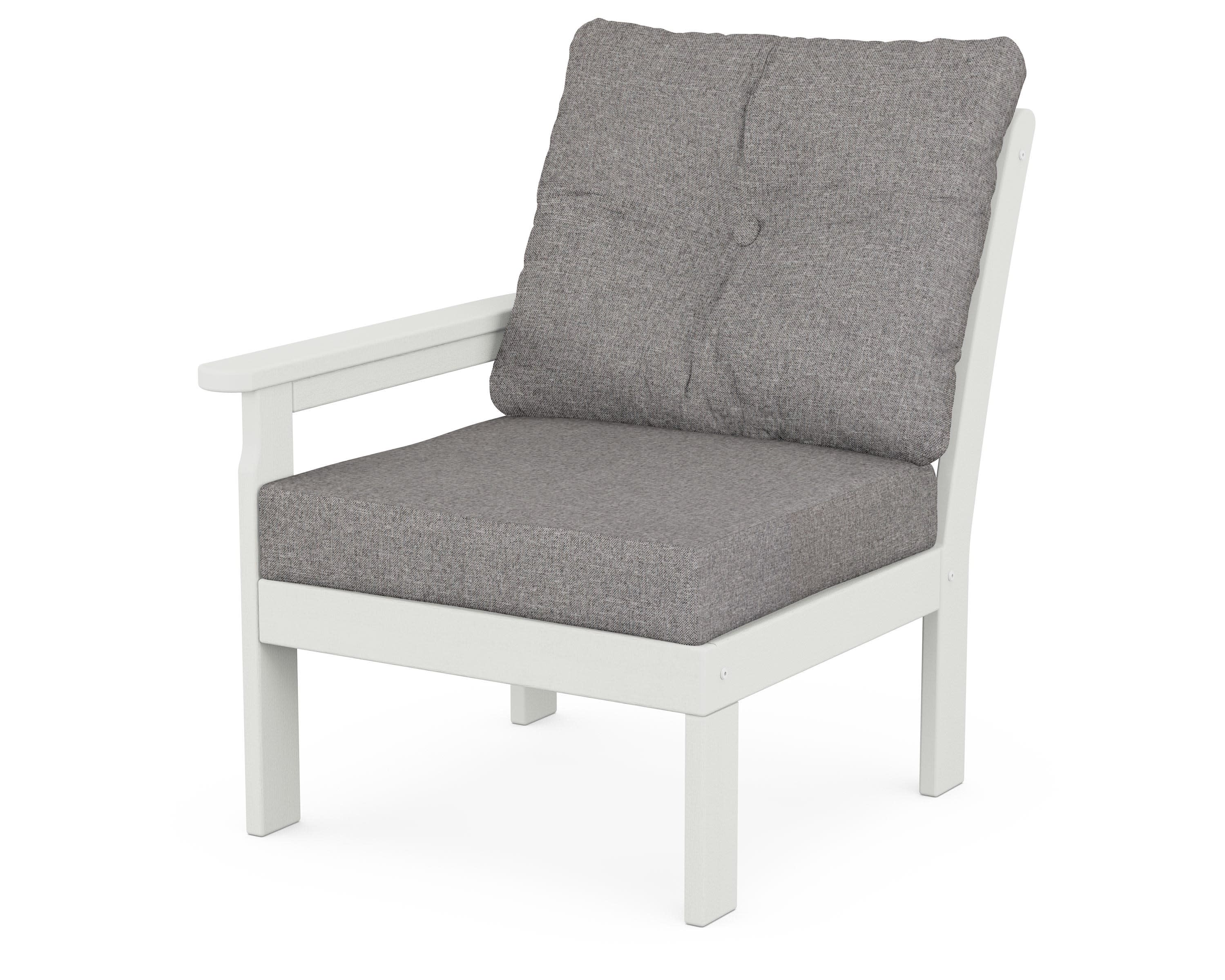 Vineyard Modular Left Arm Chair in Vintage White / Grey Mist