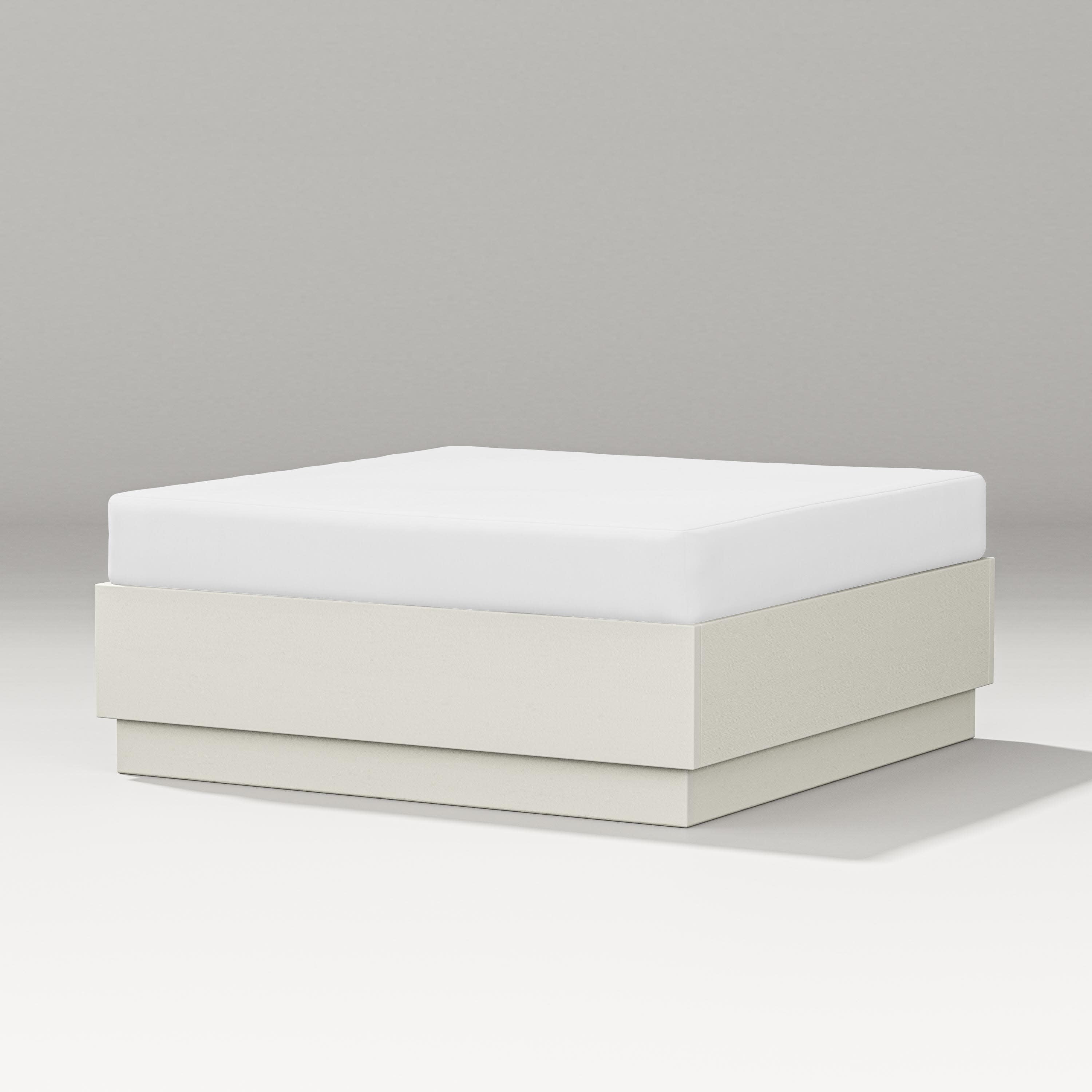 Elevate Lounge Ottoman in Vintage White / Natural