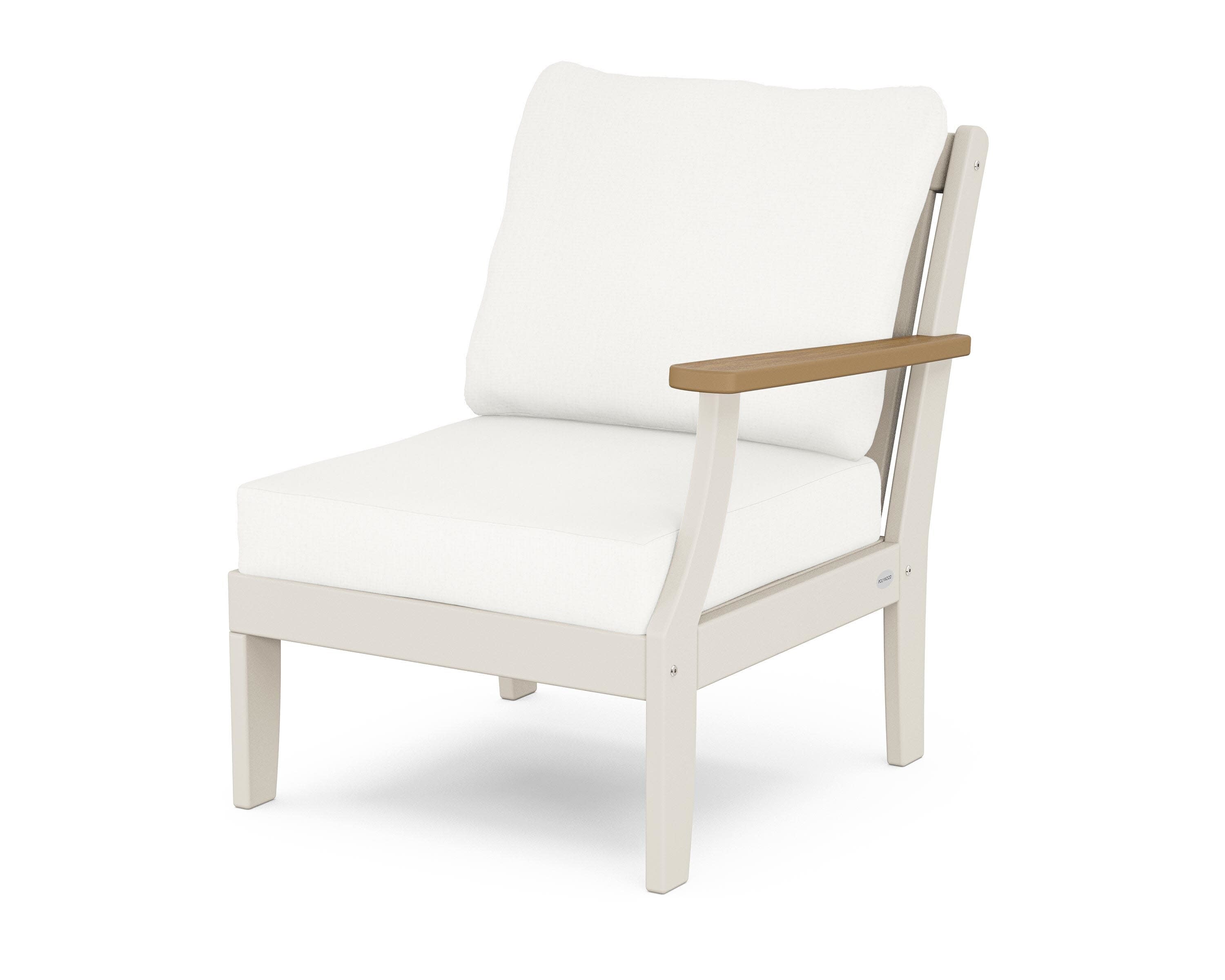 Braxton Modular Right Arm Chair in Sand / Natural / Natural Linen