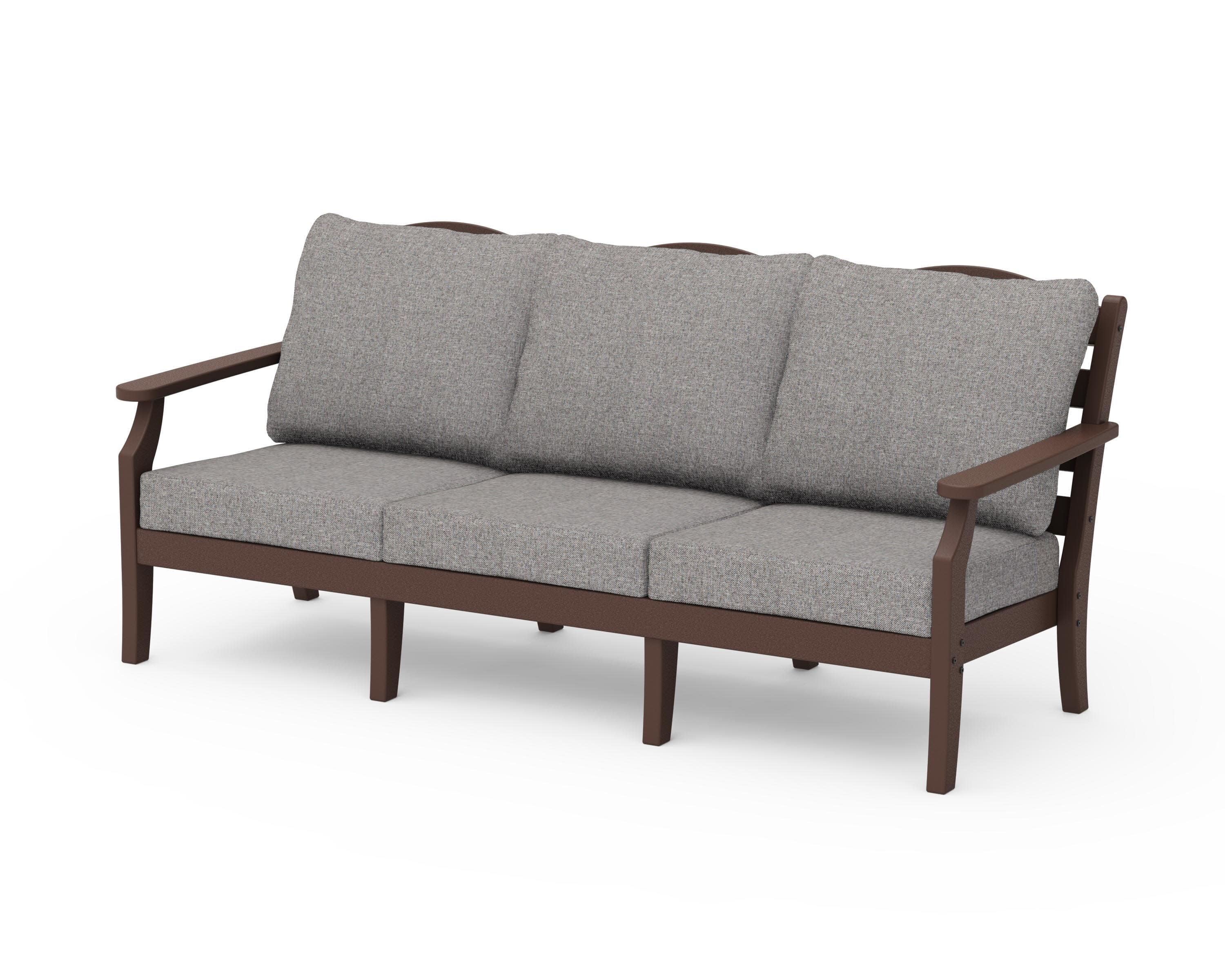 Savannah Deep Seating Sofa in Mahogany / Grey Mist