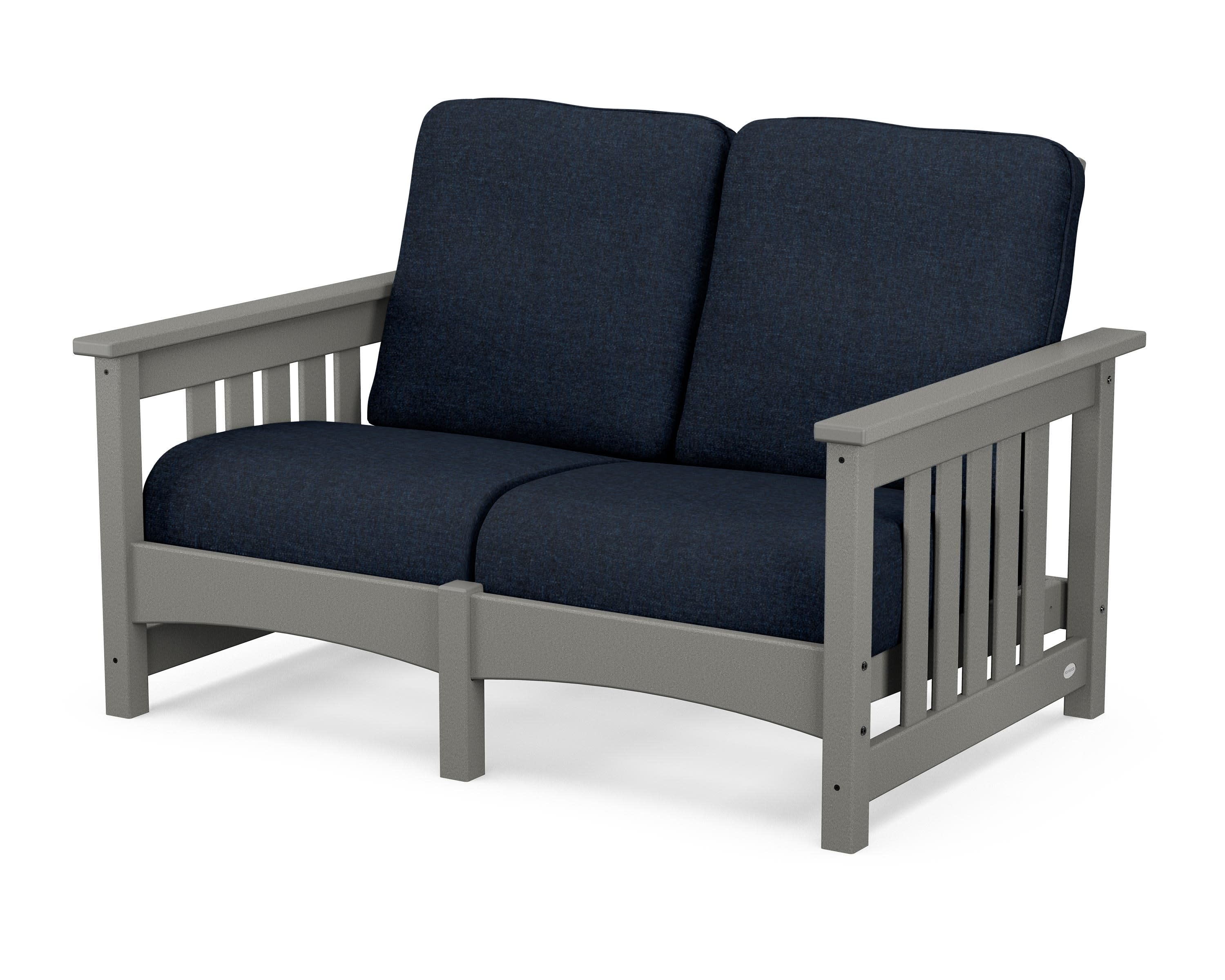 Club Mission Loveseat in Slate Grey / Marine Indigo