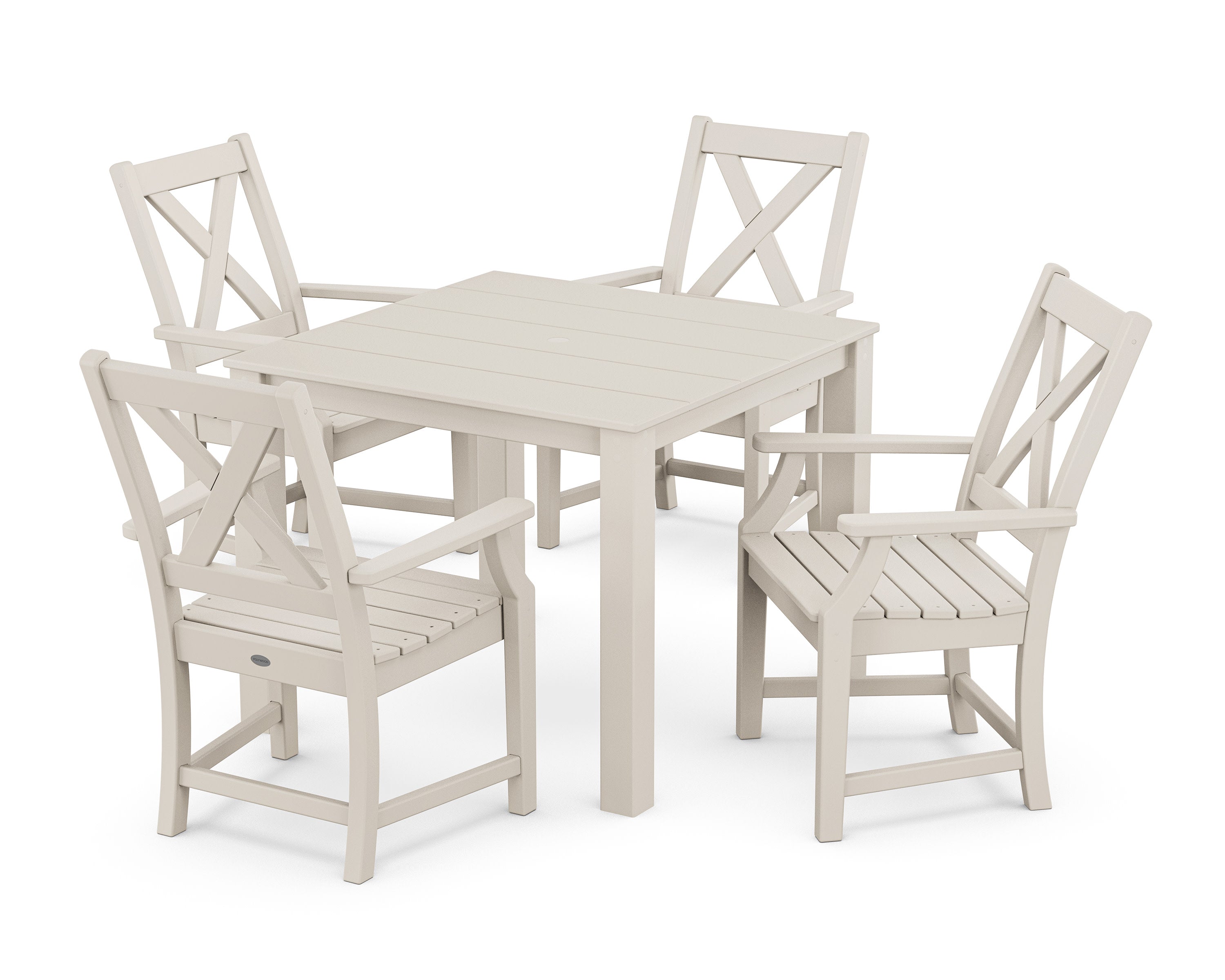 Braxton 5-Piece Parsons Dining Set in Sand