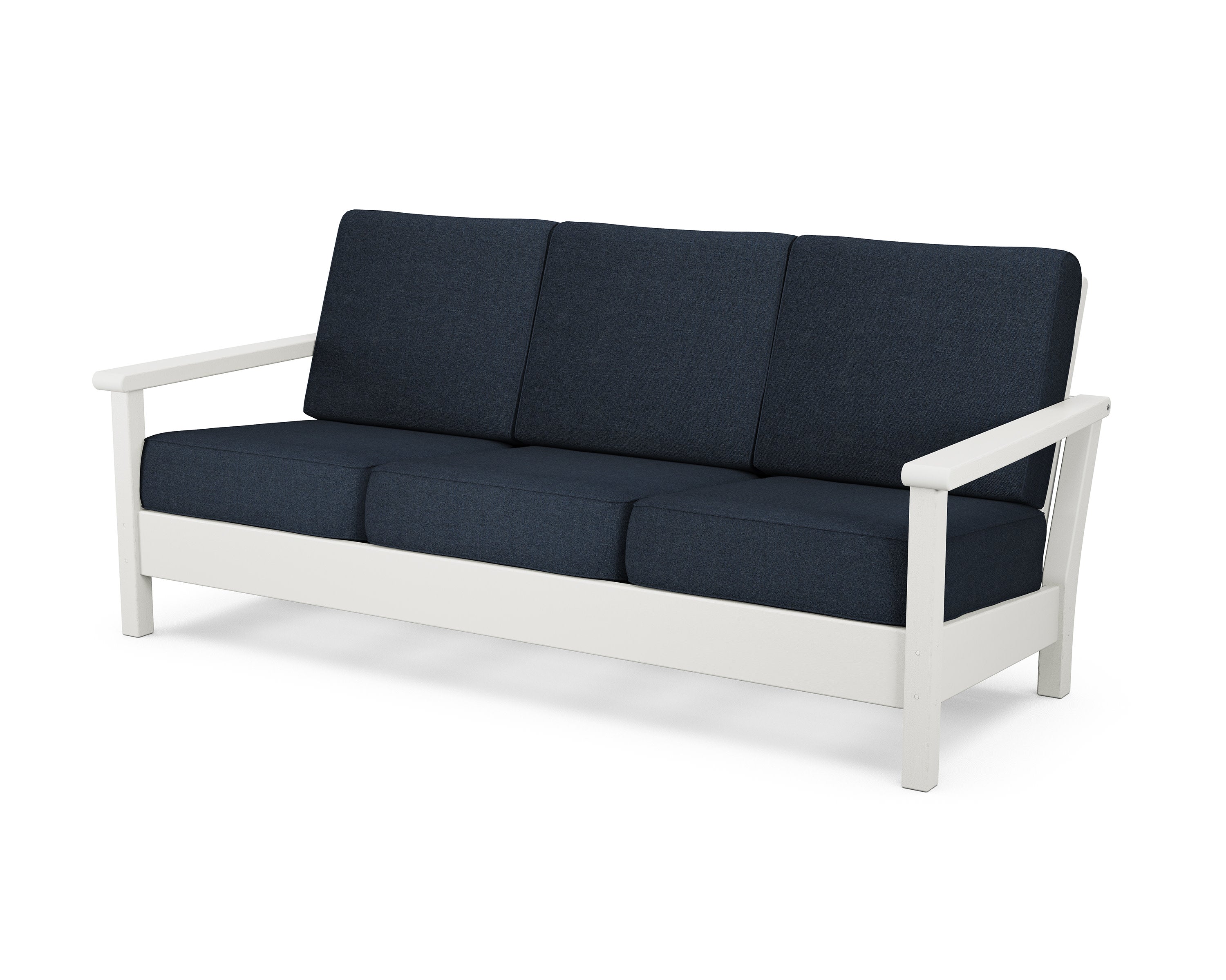 Harbour Deep Seating Sofa in Vintage White / Marine Indigo