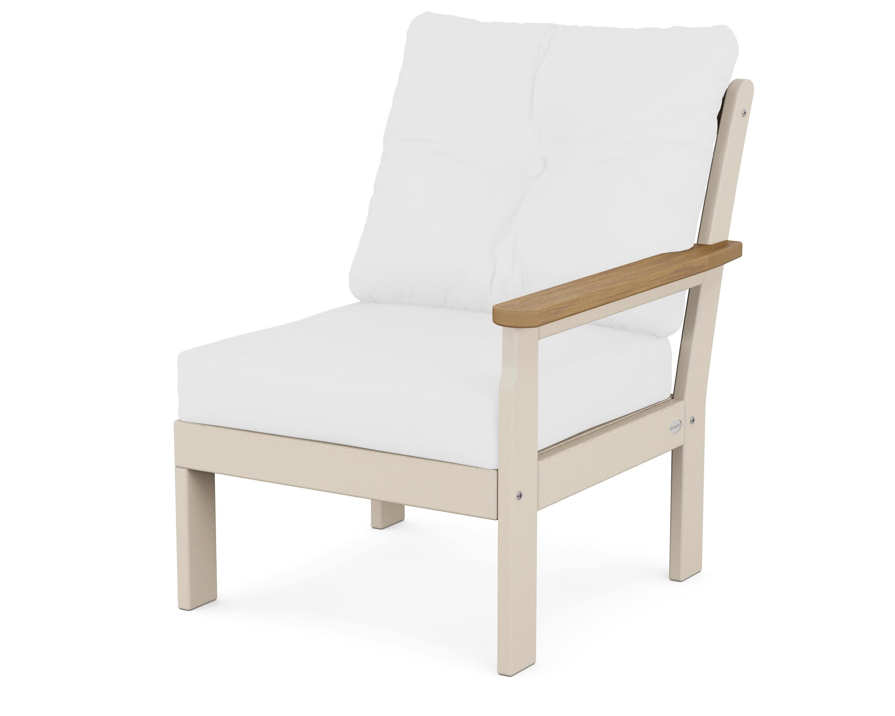 Vineyard Modular Right Arm Chair in Sand / Natural / Natural