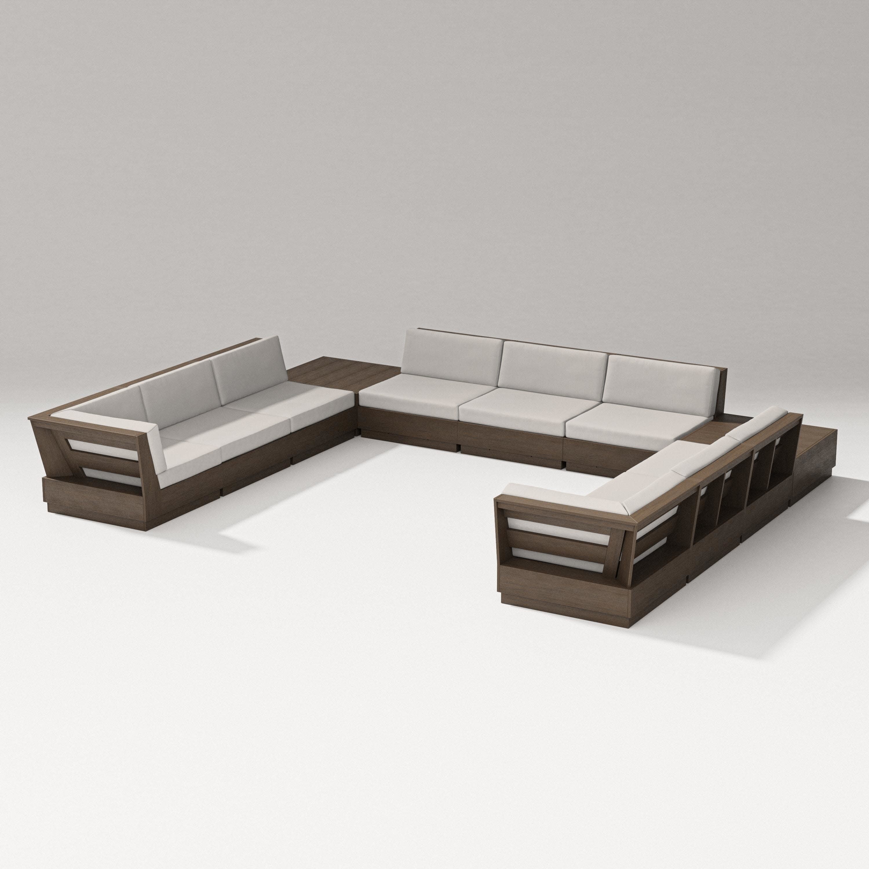 Elevate 11-Piece U-Shaped Sofa Sectional in Kona / Cast Ash